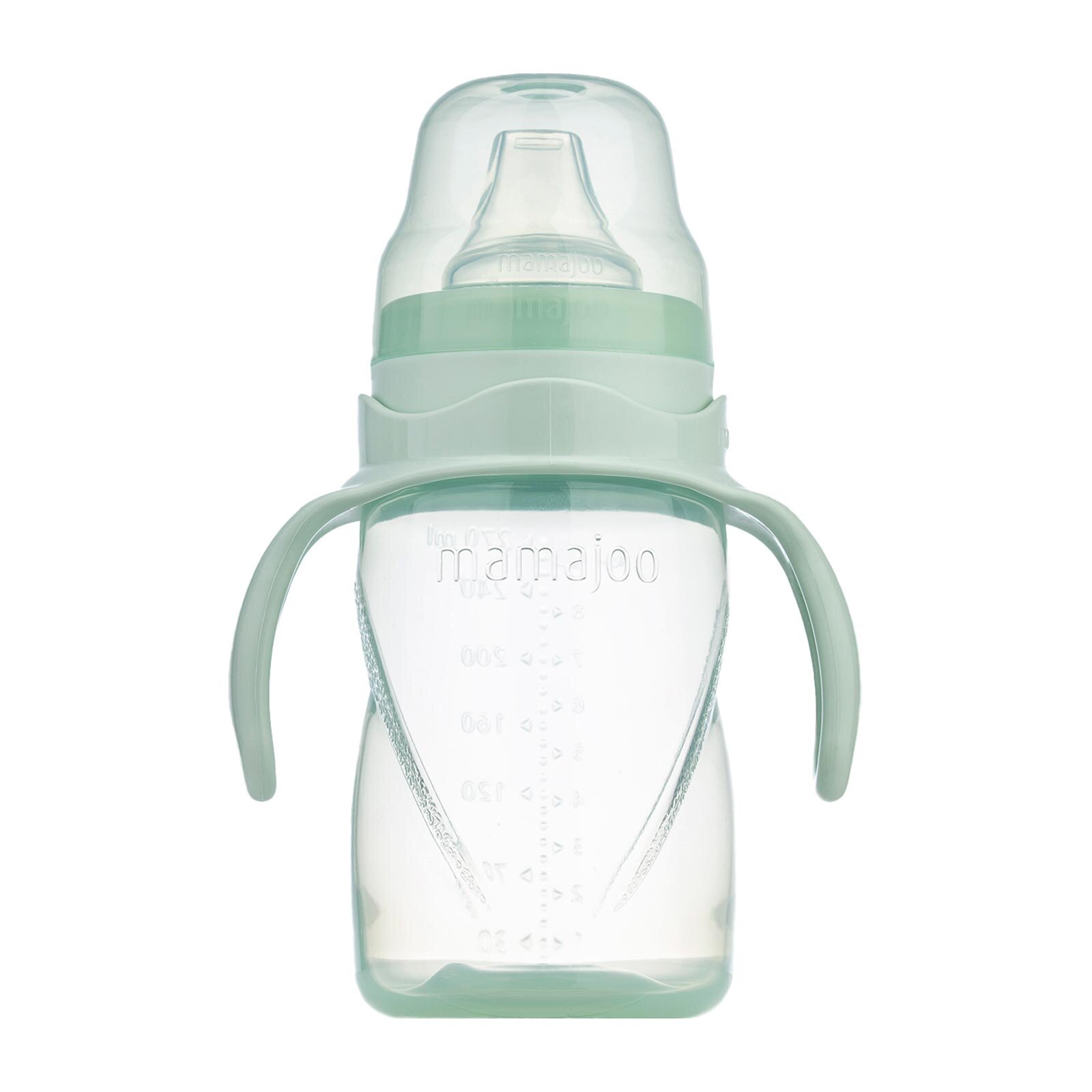 Kulplu Akıtmaz Alıştırma Bardaı 270ml Powder Green & Anti- kolik Uç