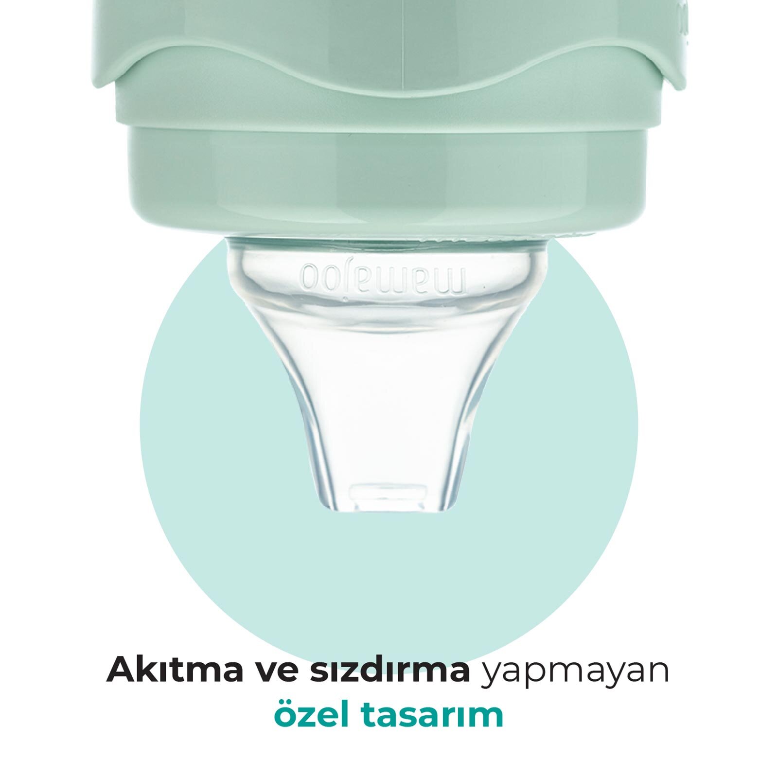 Kulplu Akıtmaz Alıştırma Bardaı 270ml Powder Green & Anti- kolik Uç