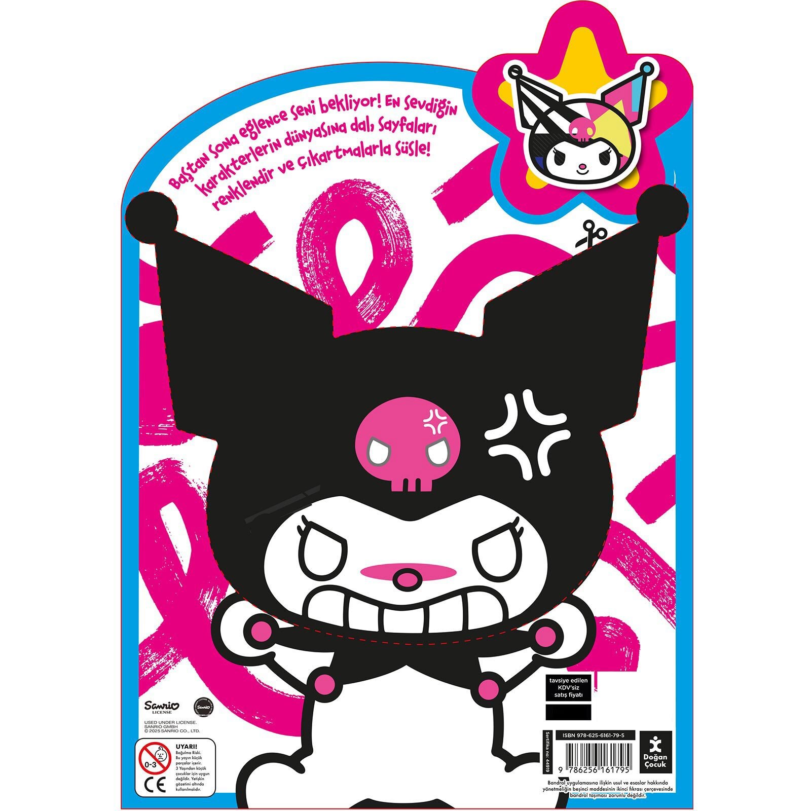 Kuromi Baştan Sona Maskeli Boyama Kitabı