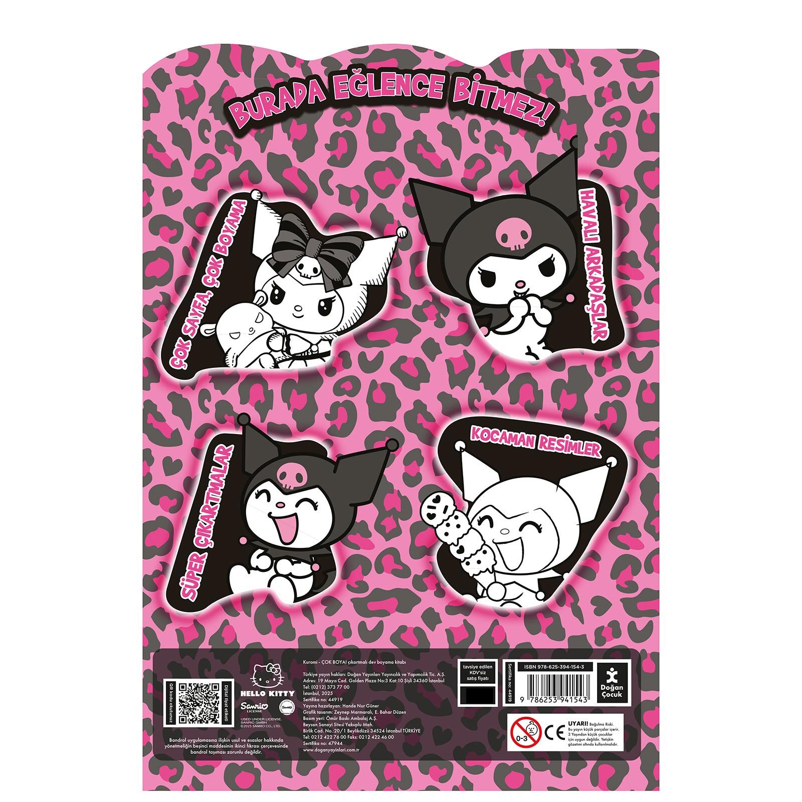 Kuromi Çok Boya Çıkartmalı Dev Boyama Kitabı