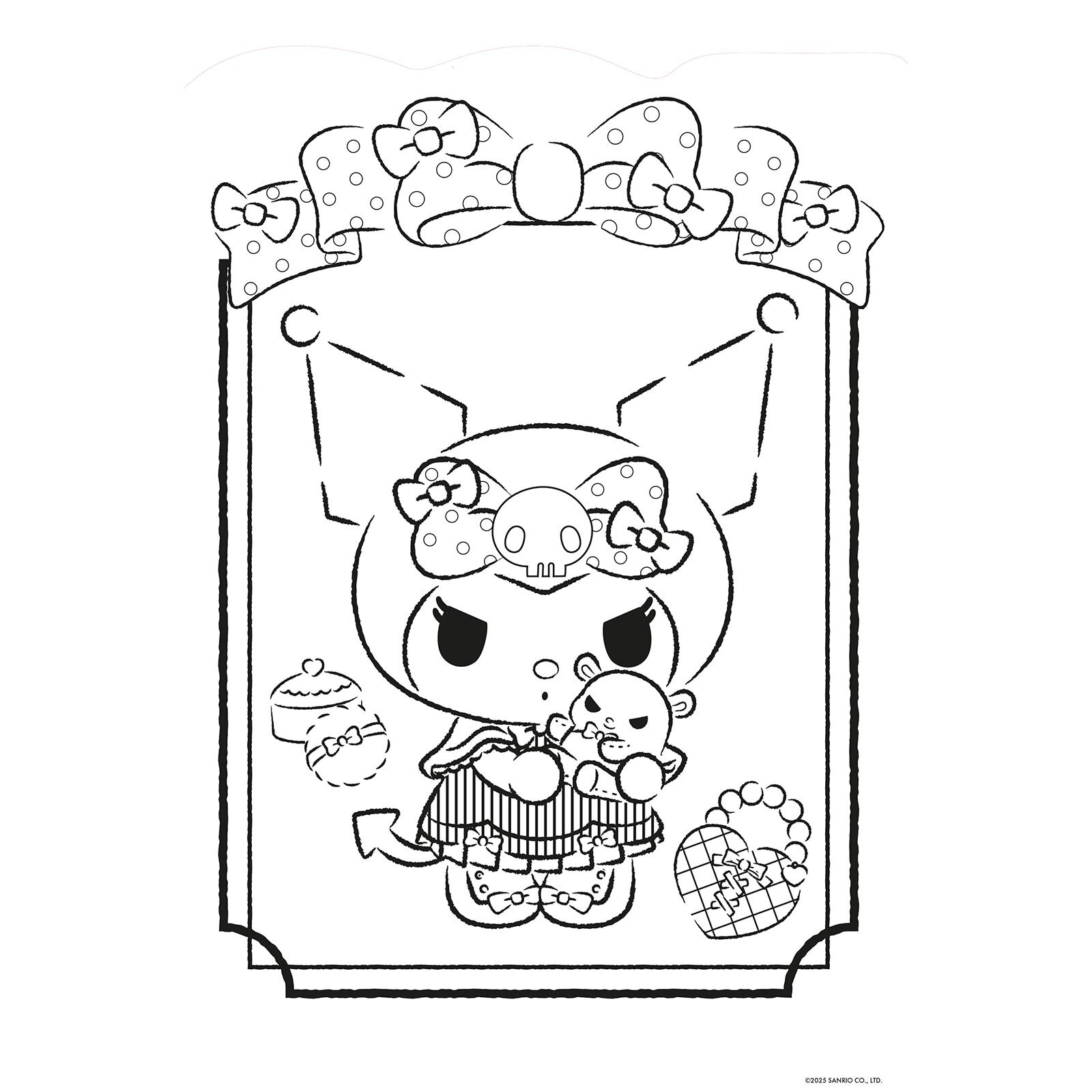 Kuromi Çok Boya Çıkartmalı Dev Boyama Kitabı