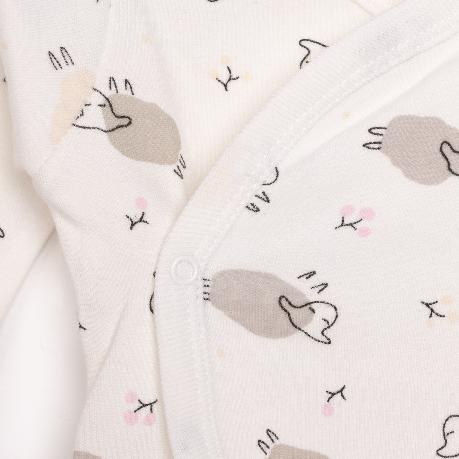 Kuzu Baskılı Yenidoğan Zıbın-Patikli Alt Kız Bebek Kuzu Baskılı Yenidoğan Zıbın-Patikli Alt Kız Bebek