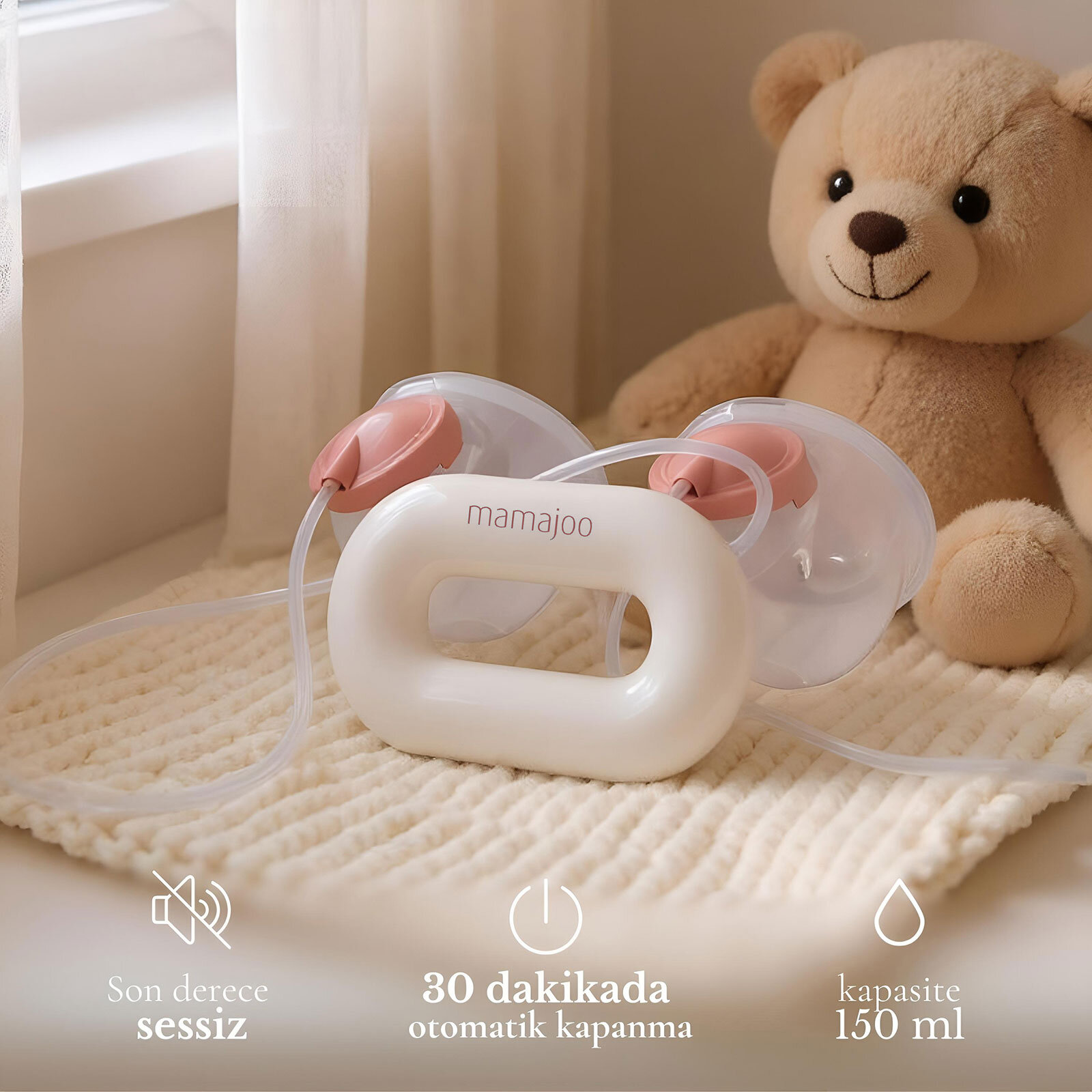 Kybele Giyilebilir Elektronik Çiftli Pompa 150 ml