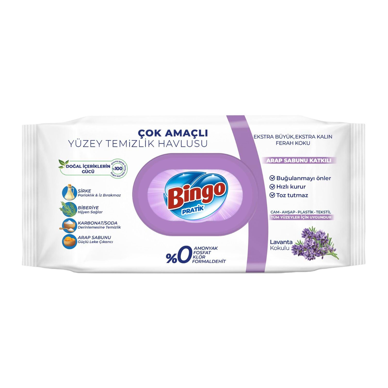 Lavantalı Yüzey Temizlik Havlusu 96 Adet Lavantalı Yüzey Temizlik Havlusu 96 Adet