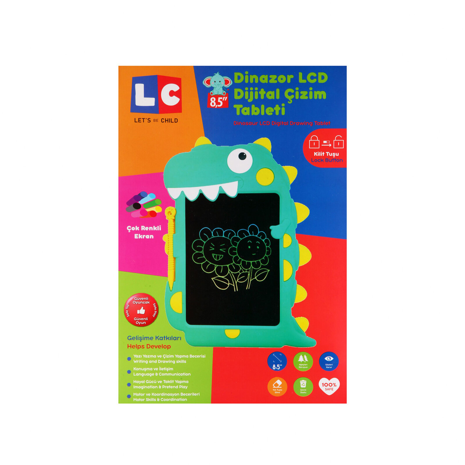 LC Dinazor Çizim Tableti 8,5 İnç