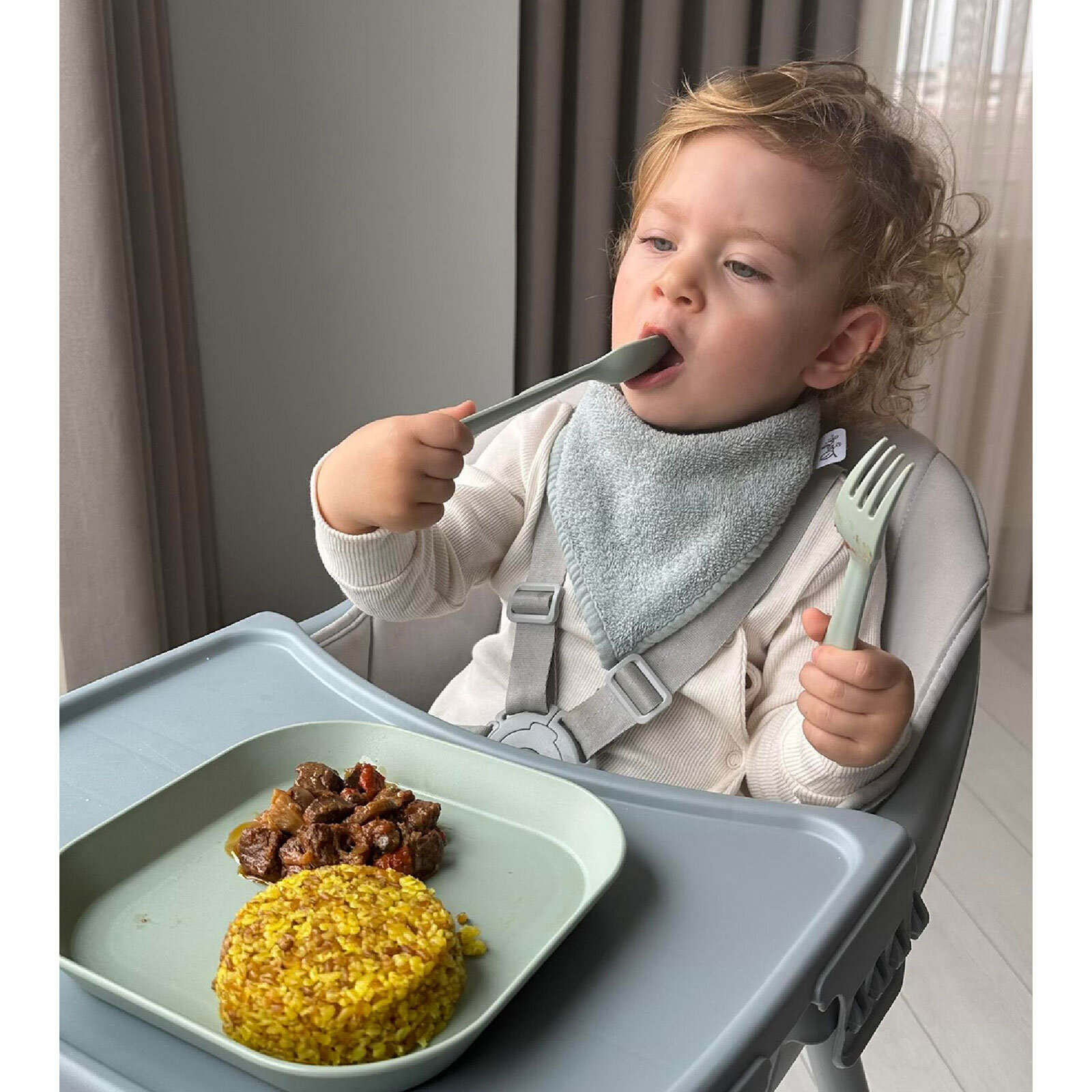 LC Kare Tabak 2'li  Sage Green - Vanillia