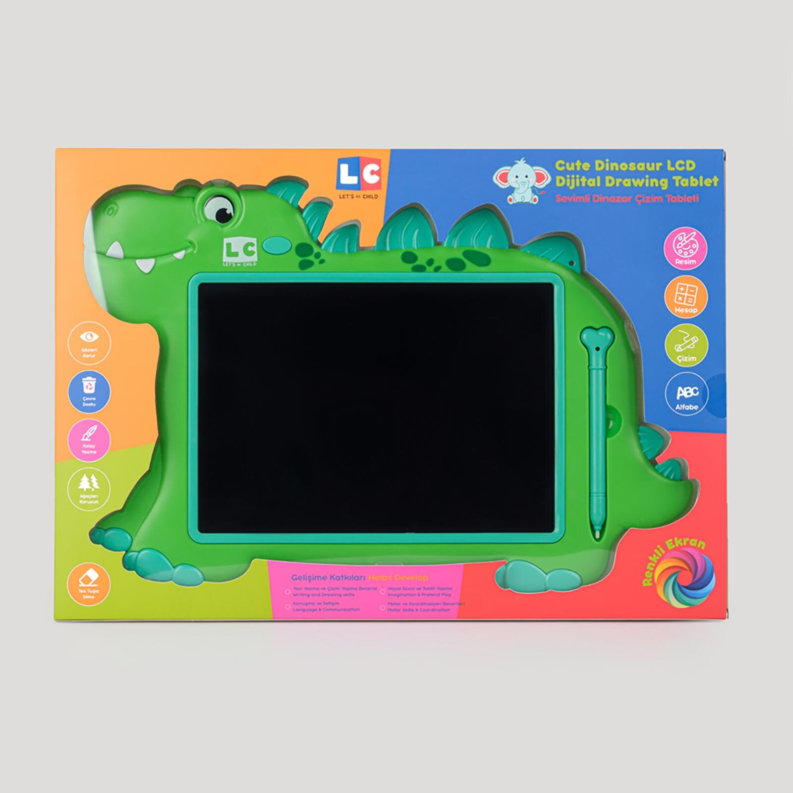 LC Sevimli Dinazor Çizim Tableti 10 İnç LC Sevimli Dinazor Çizim Tableti 10 İnç