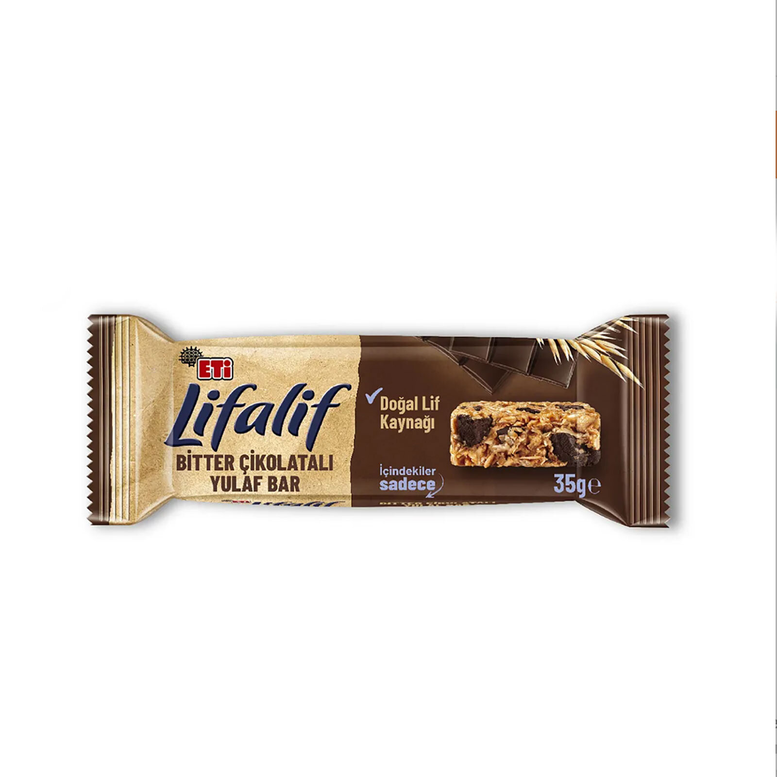 Lifalif Bitter Çikolatalı Yulaf Bar 35 Gr Lifalif Bitter Çikolatalı Yulaf Bar 35 Gr