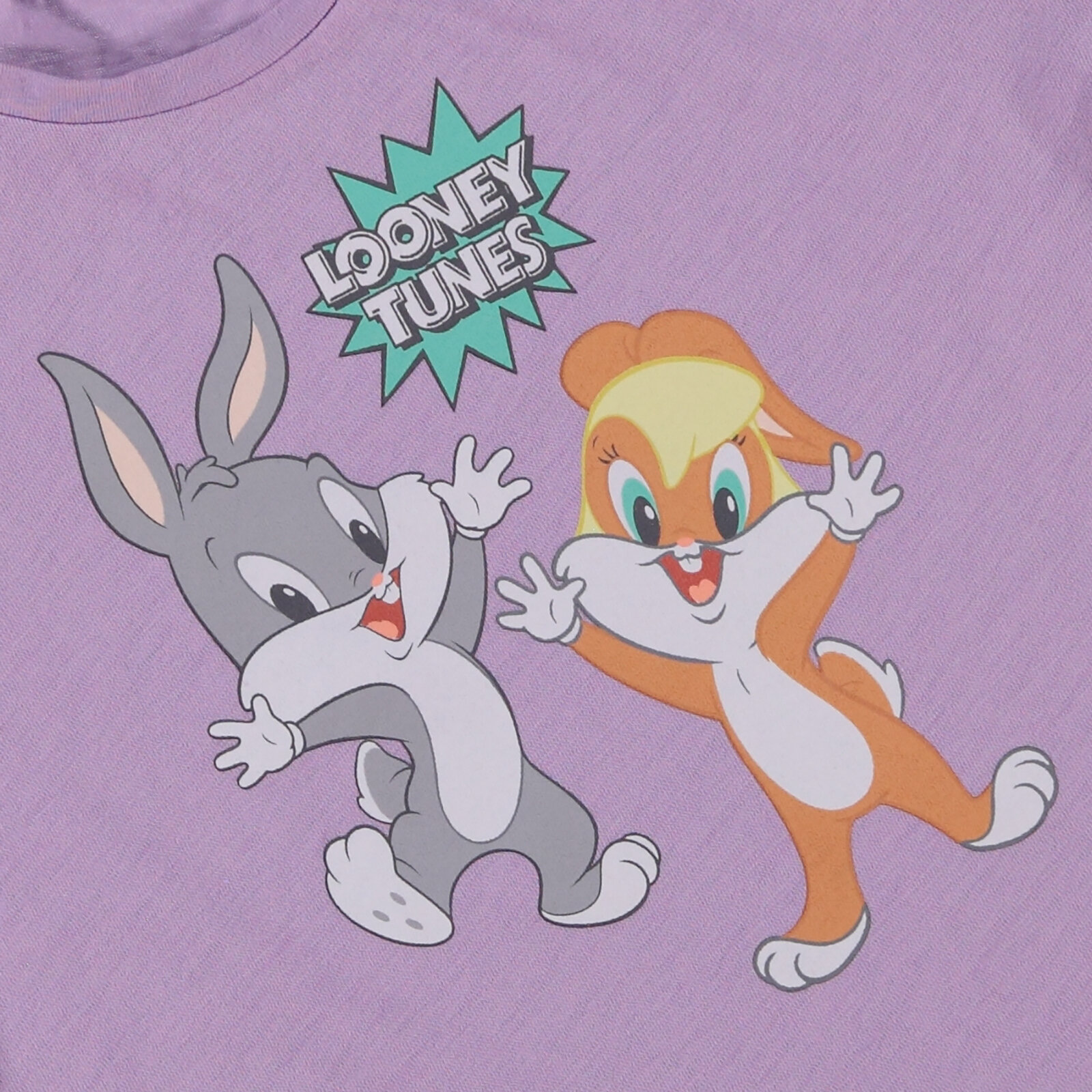Maceraya Devam Kız Bebek Bugs and Lola Bunny Lisanslı Tshirt