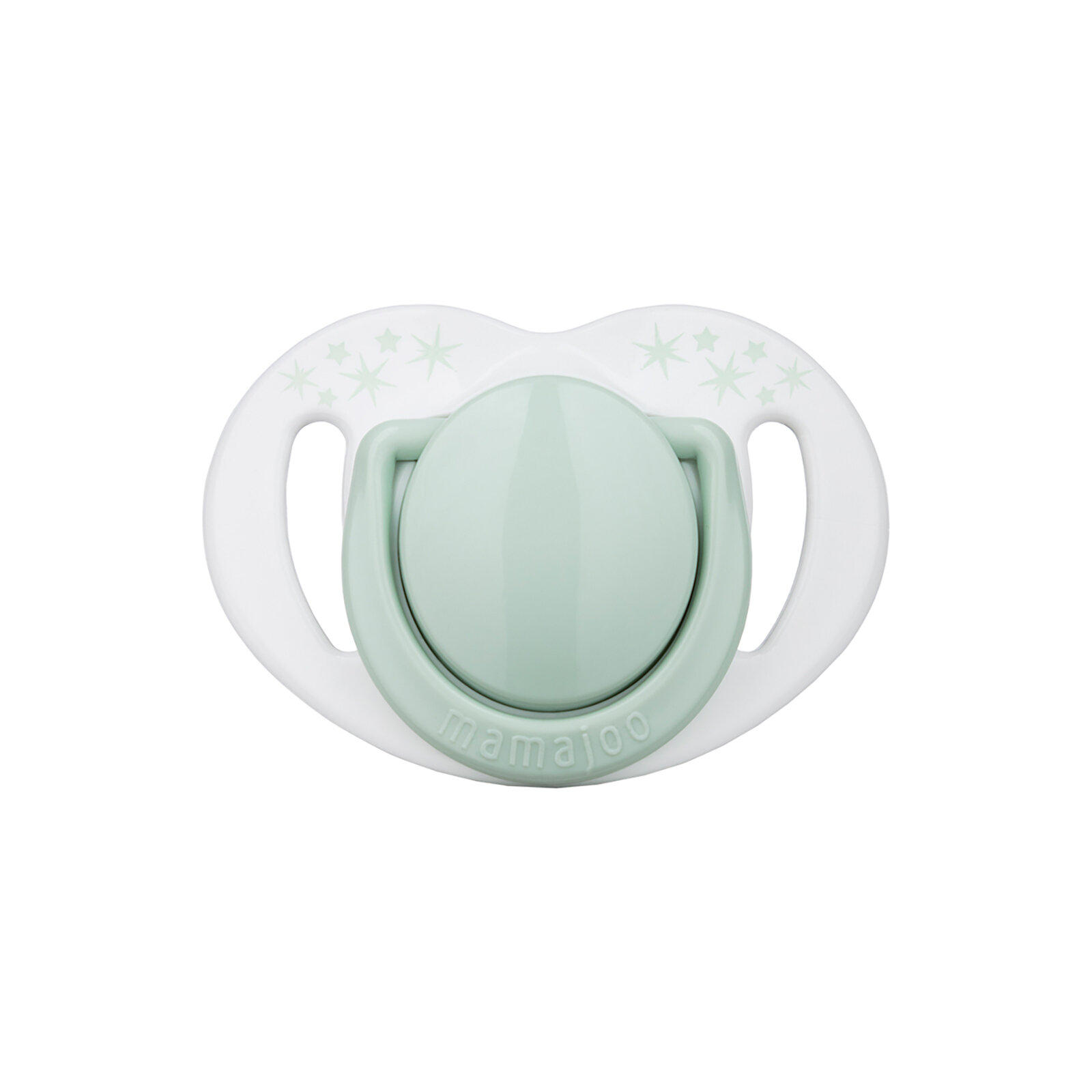 Powder Green Desenli 2'li Silikon Ortodontik Yalancı Emzik 12 Ay + (Kutulu)