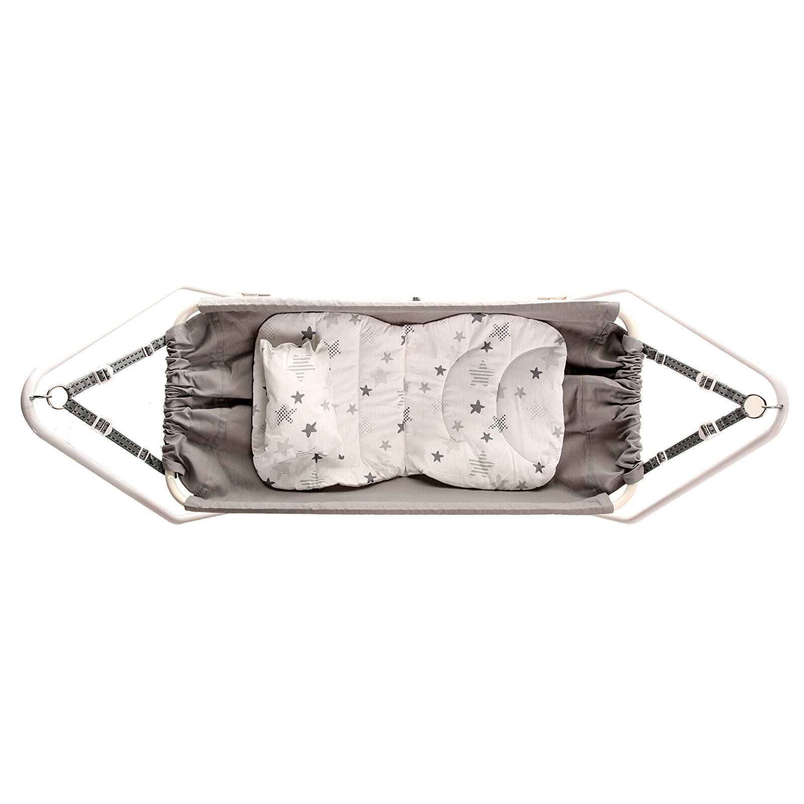 Marmaris Katlanır ve Sallanabilir Bebek Hamağı Gri