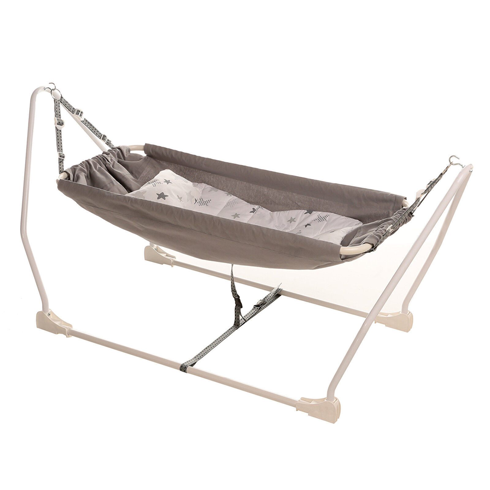 Marmaris Katlanır ve Sallanabilir Bebek Hamağı Gri