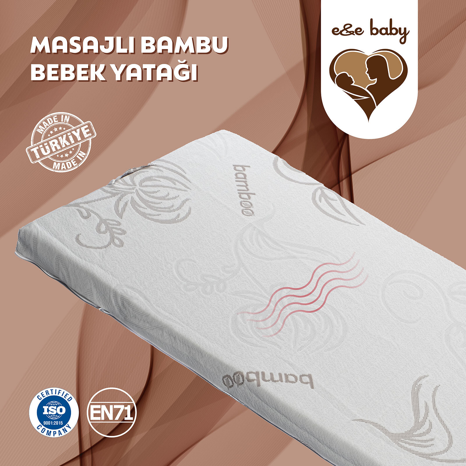 Masaj Yapan Bambu Kolik Bebek Yatağı 60x120