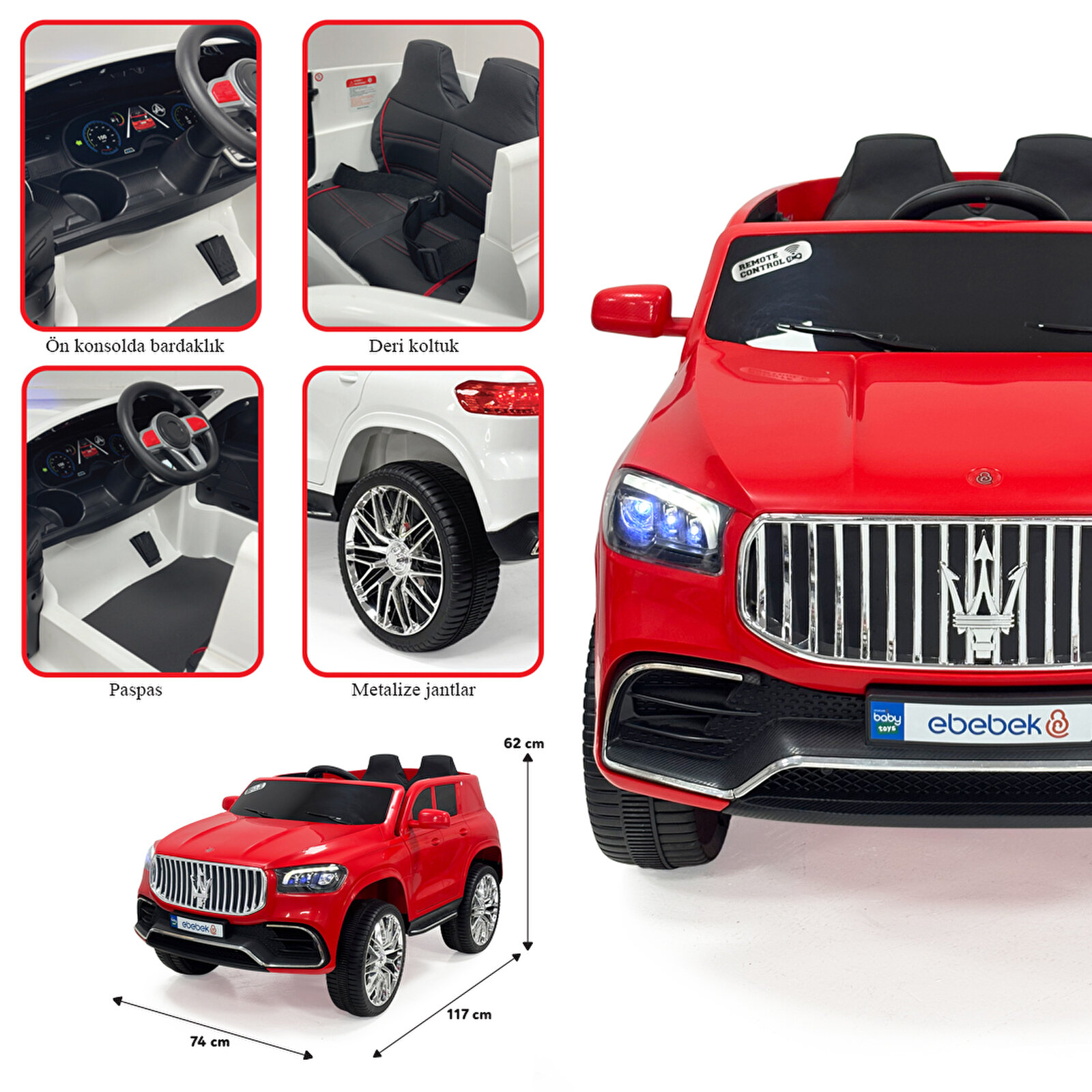 Massaro SUV 12 V Akülü Kırmızı Massaro SUV 12 V Akülü Kırmızı