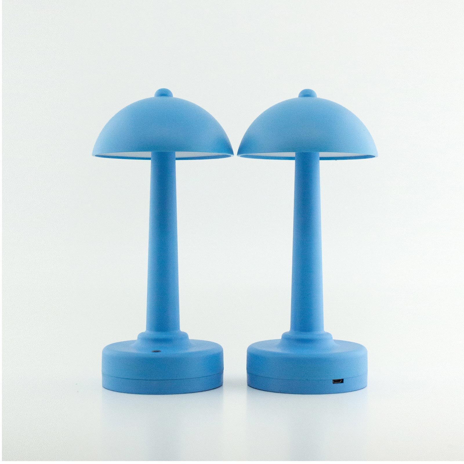 Şarjlı ve 3 Kademe Işık Ayarlı Masa Lambası Mavi
