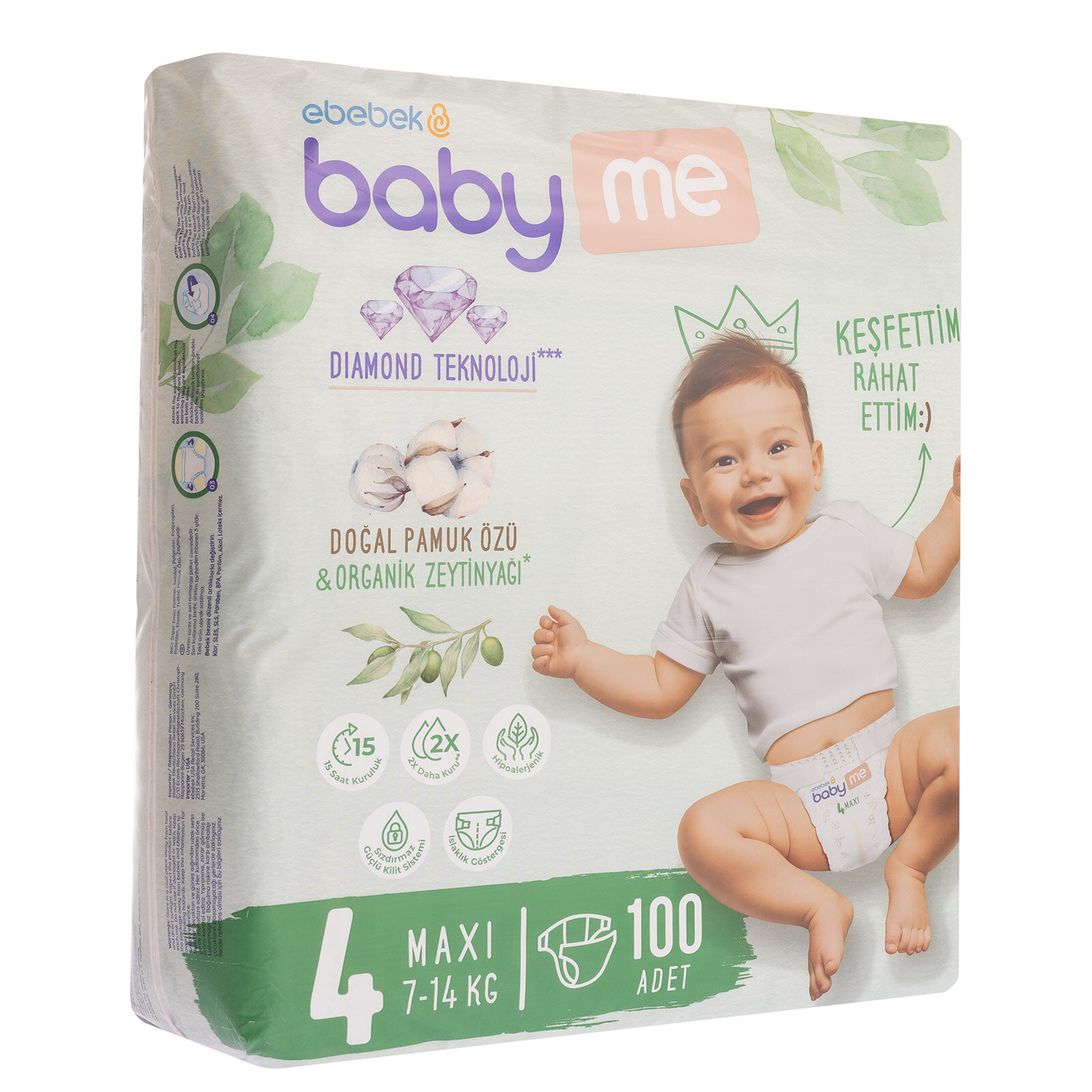 Maxi 4 Numara Bebek Bezi 100 Ad