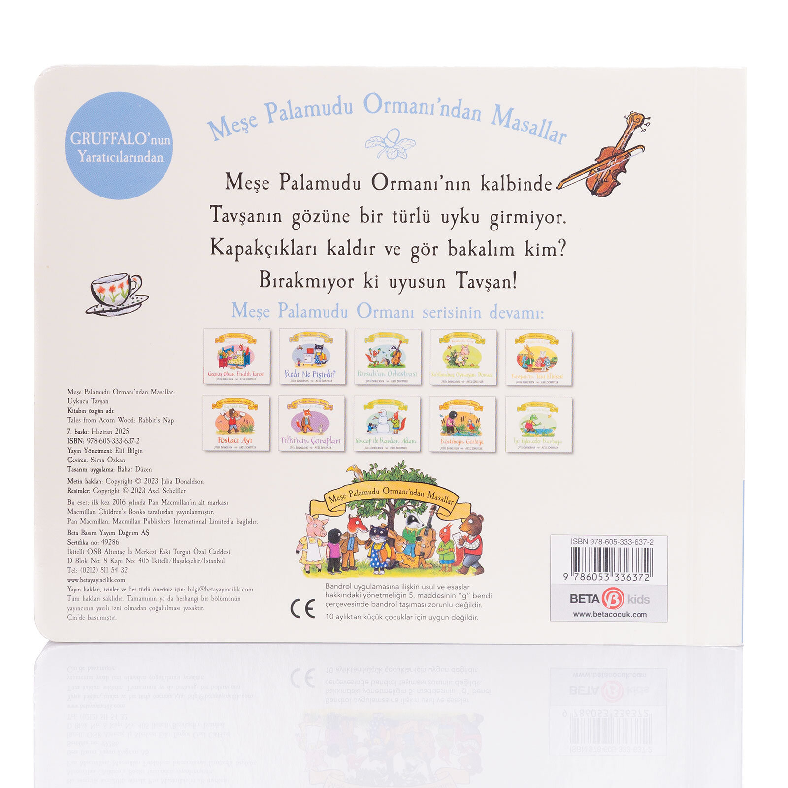 Meşe Palamutu Ormanından Masallar Uykucu Tavşan -  Kapakçıklı Kitap