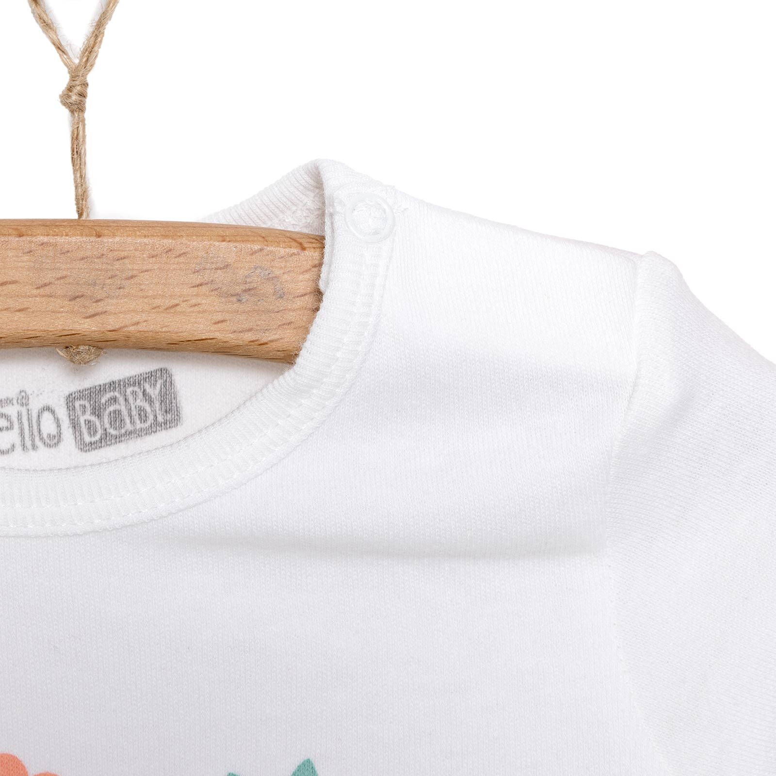 Meyve Baskılı Yenidoğan Kız Body-Patikli Alt-Şapka Kız Bebek