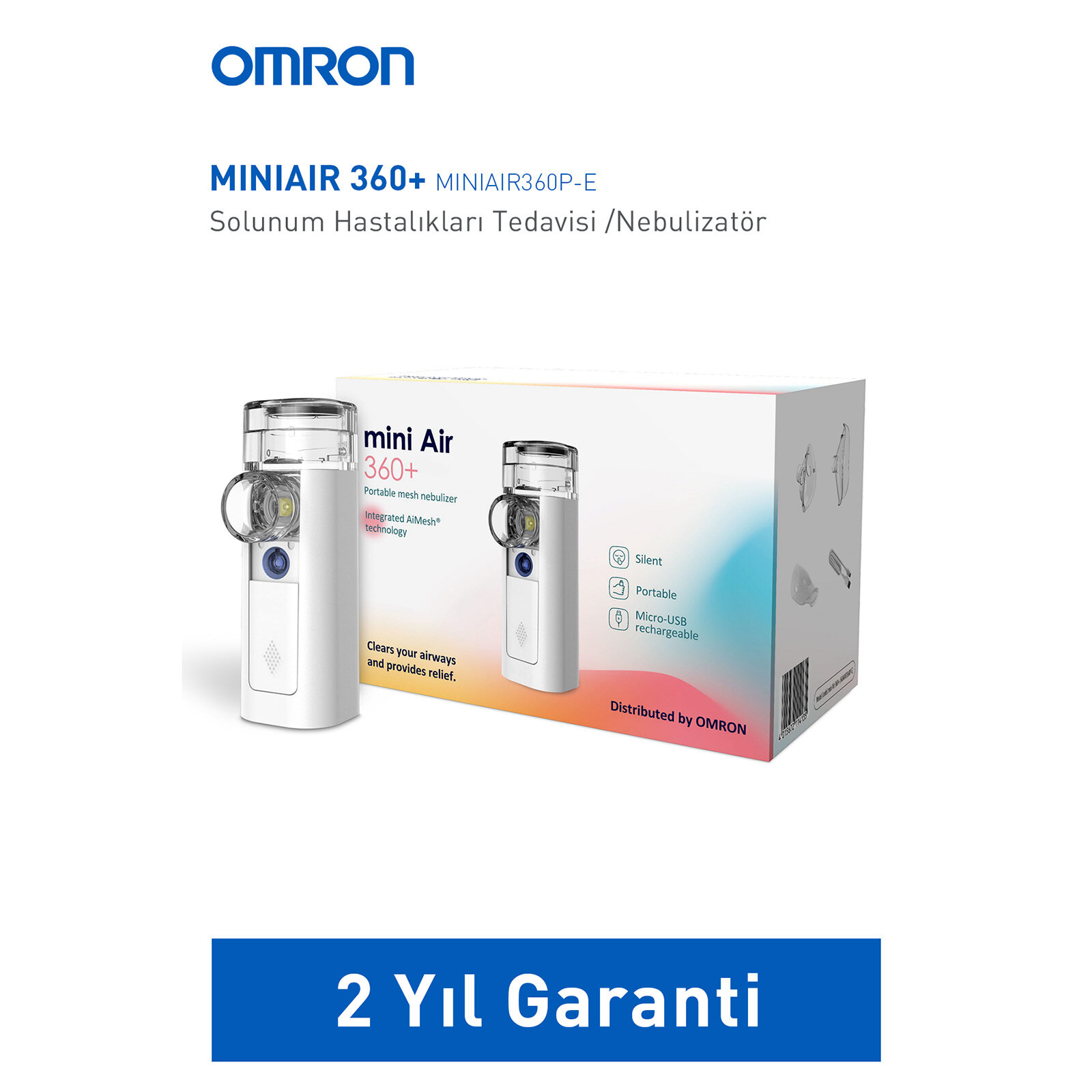 Mini Air 360+ Taşınabilir Mesh Nebulizator
