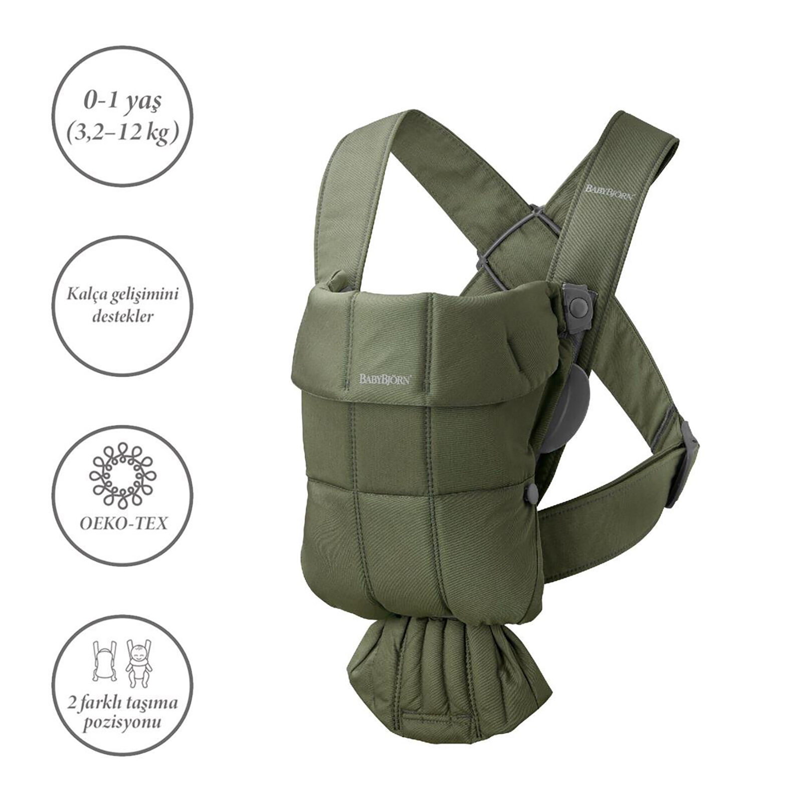 Mini Kanguru Cotton Dark Green