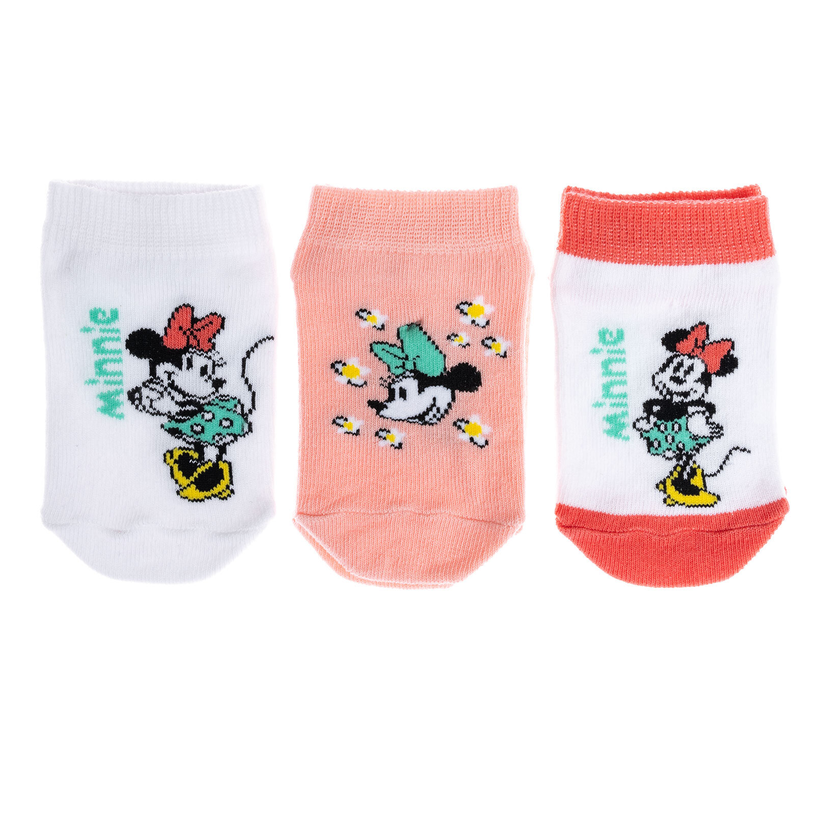 Minnie Mouse 3'lü Bilek Çorap Kız Bebek