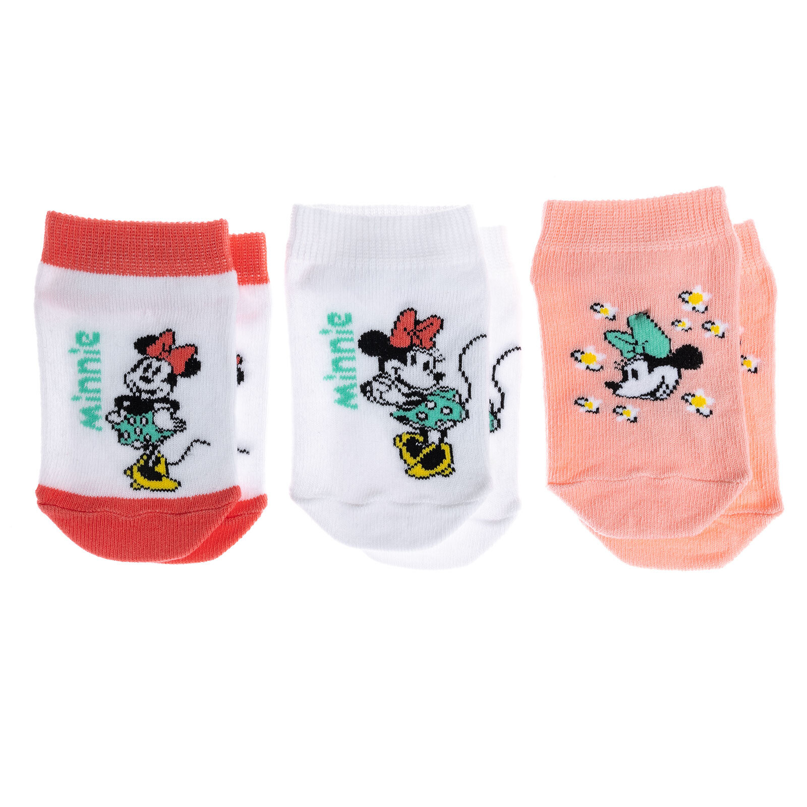 Minnie Mouse 3'lü Bilek Çorap Kız Bebek
