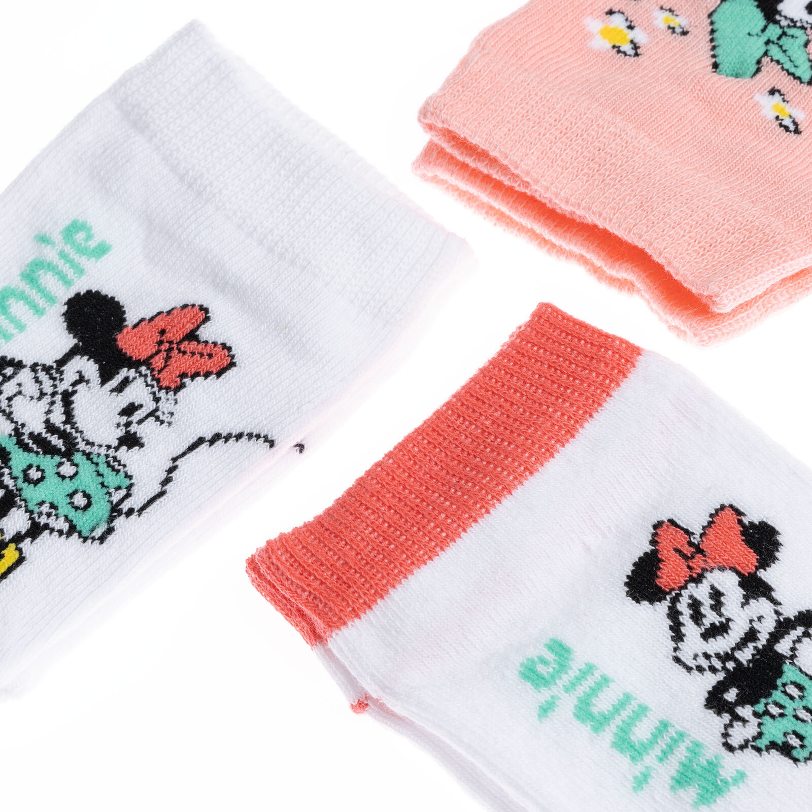 Minnie Mouse 3'lü Bilek Çorap Kız Bebek