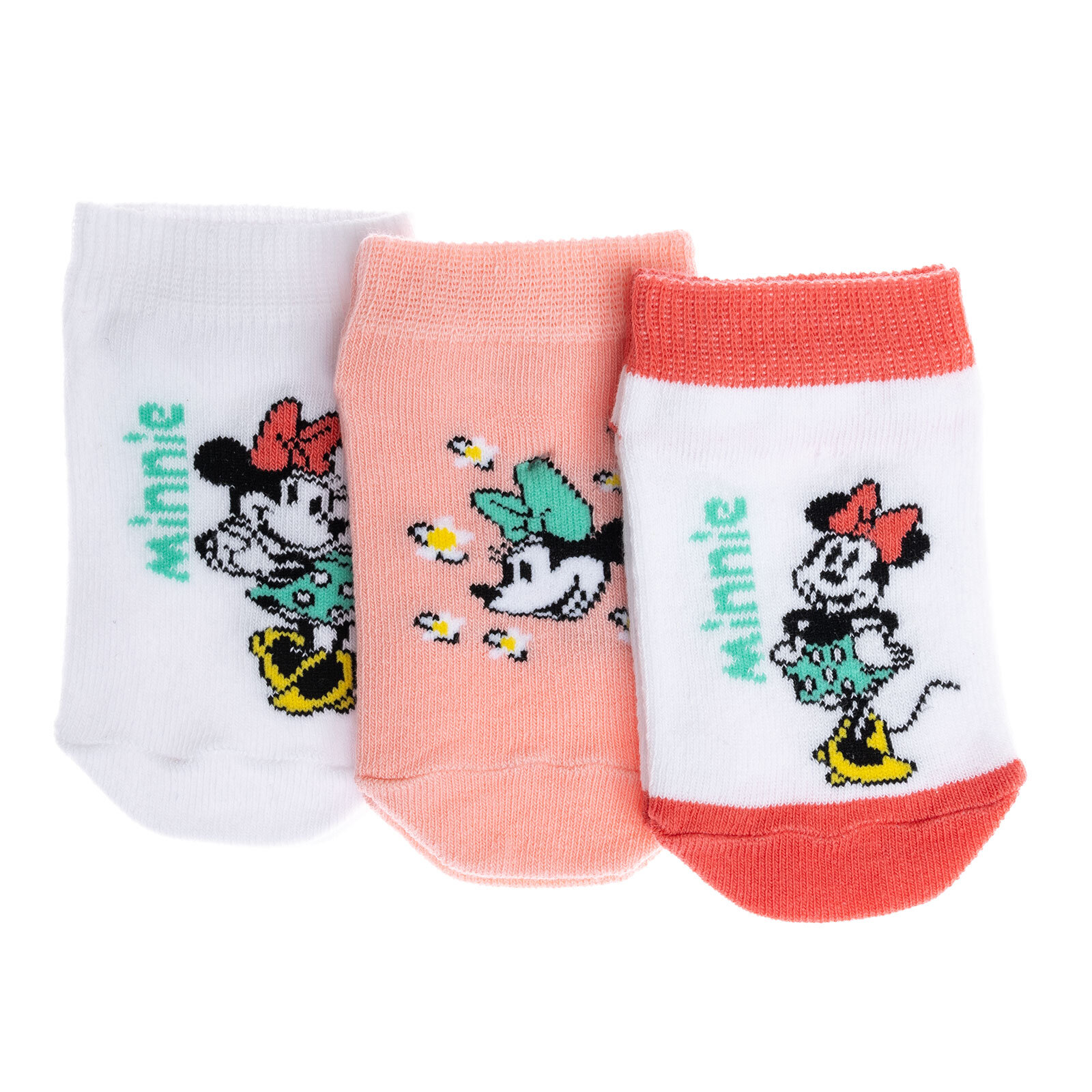 Minnie Mouse 3'lü Bilek Çorap Kız Bebek