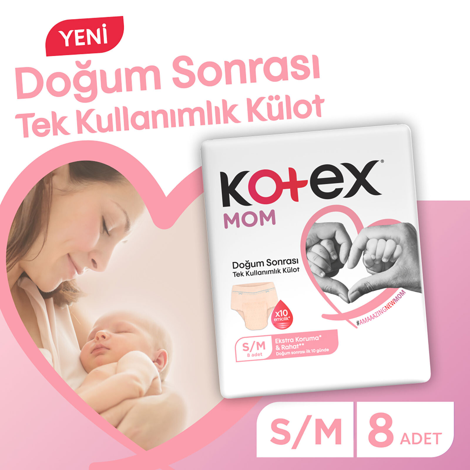 Mom Doğum Sonrası Emici Külot S/M (8X6)