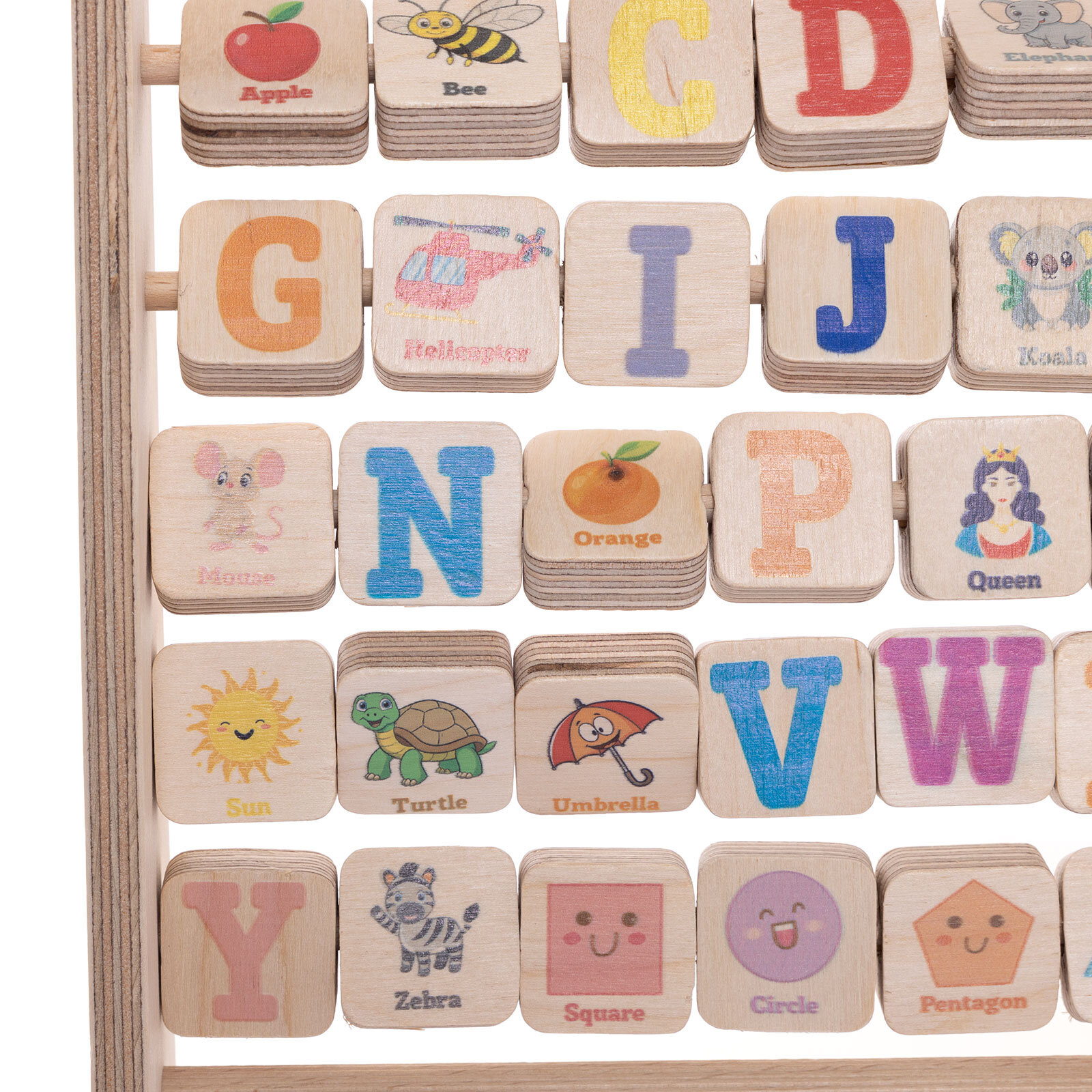 Montessori Ahşap Alfabe Abaküs Montessori Ahşap Alfabe Abaküs