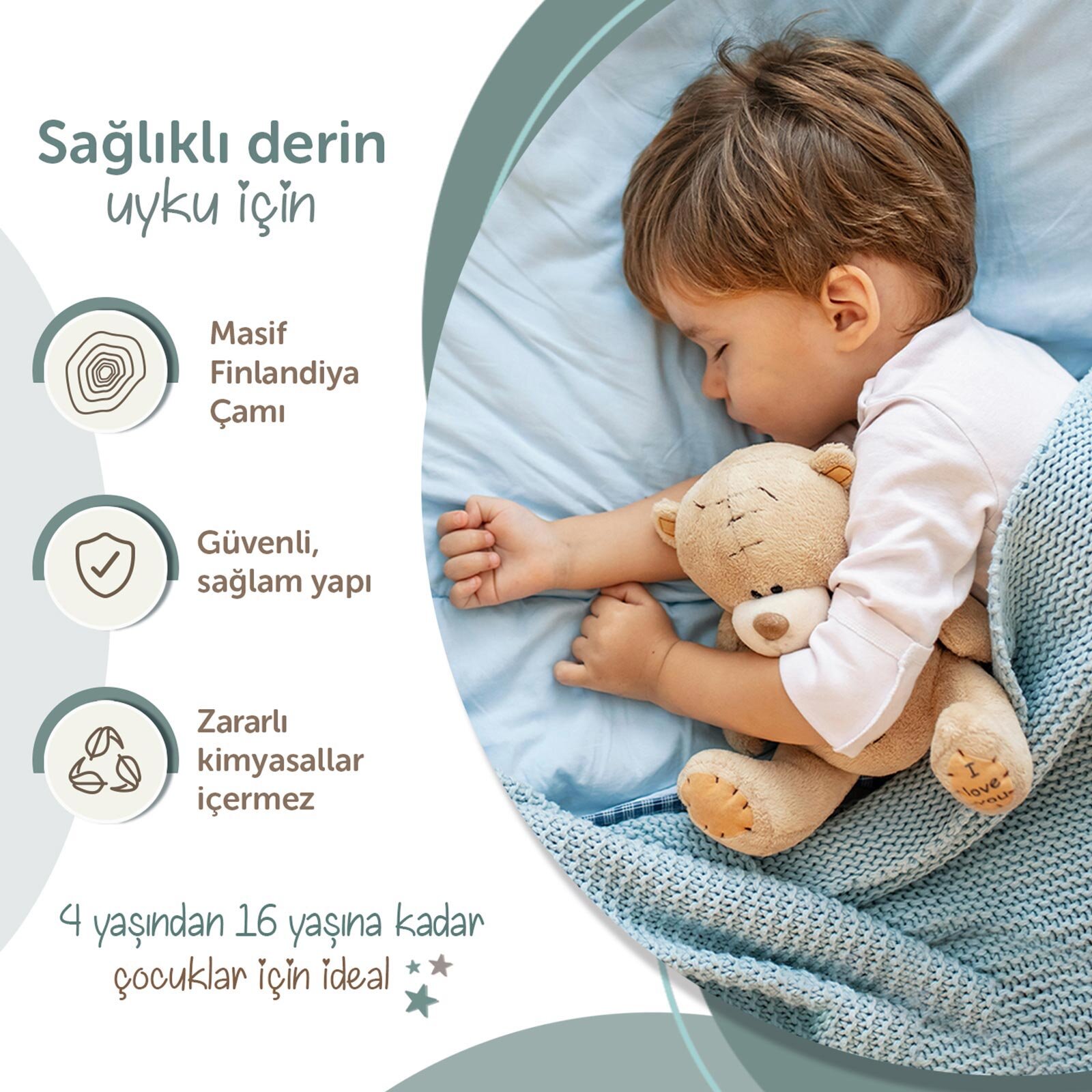 Montessori Çatısız Karyola 90x190 cm