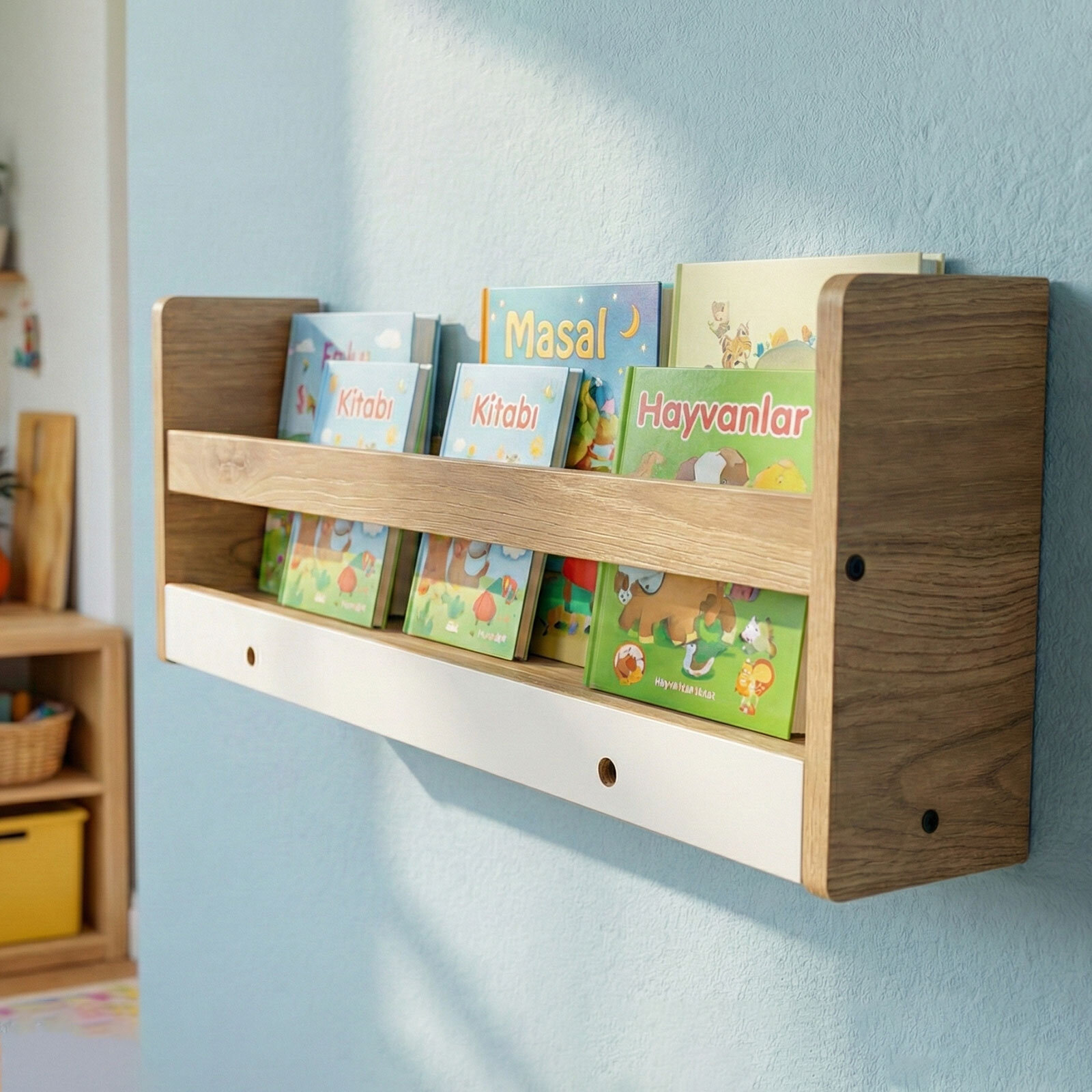 Montessori Duvar Rafı/Kitaplık
