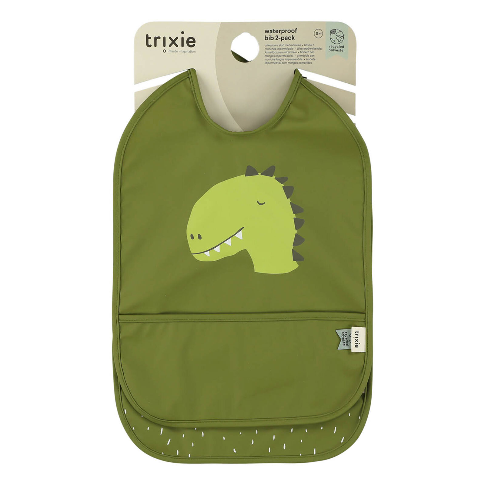 Mr. Dino - Sıvı Geçirmez 2li Mama Önlüğü Seti