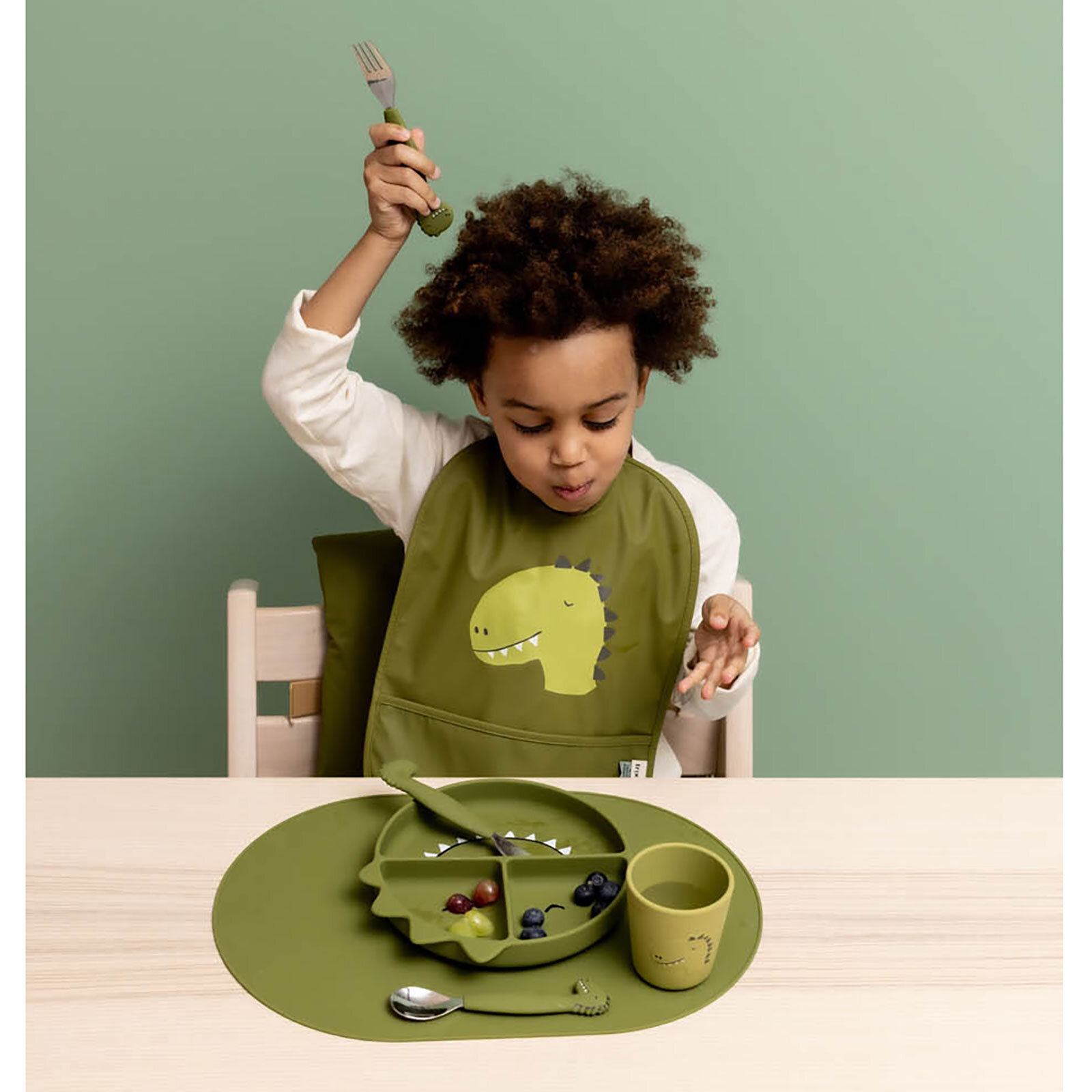 Mr. Dino - Sıvı Geçirmez 2li Mama Önlüğü Seti