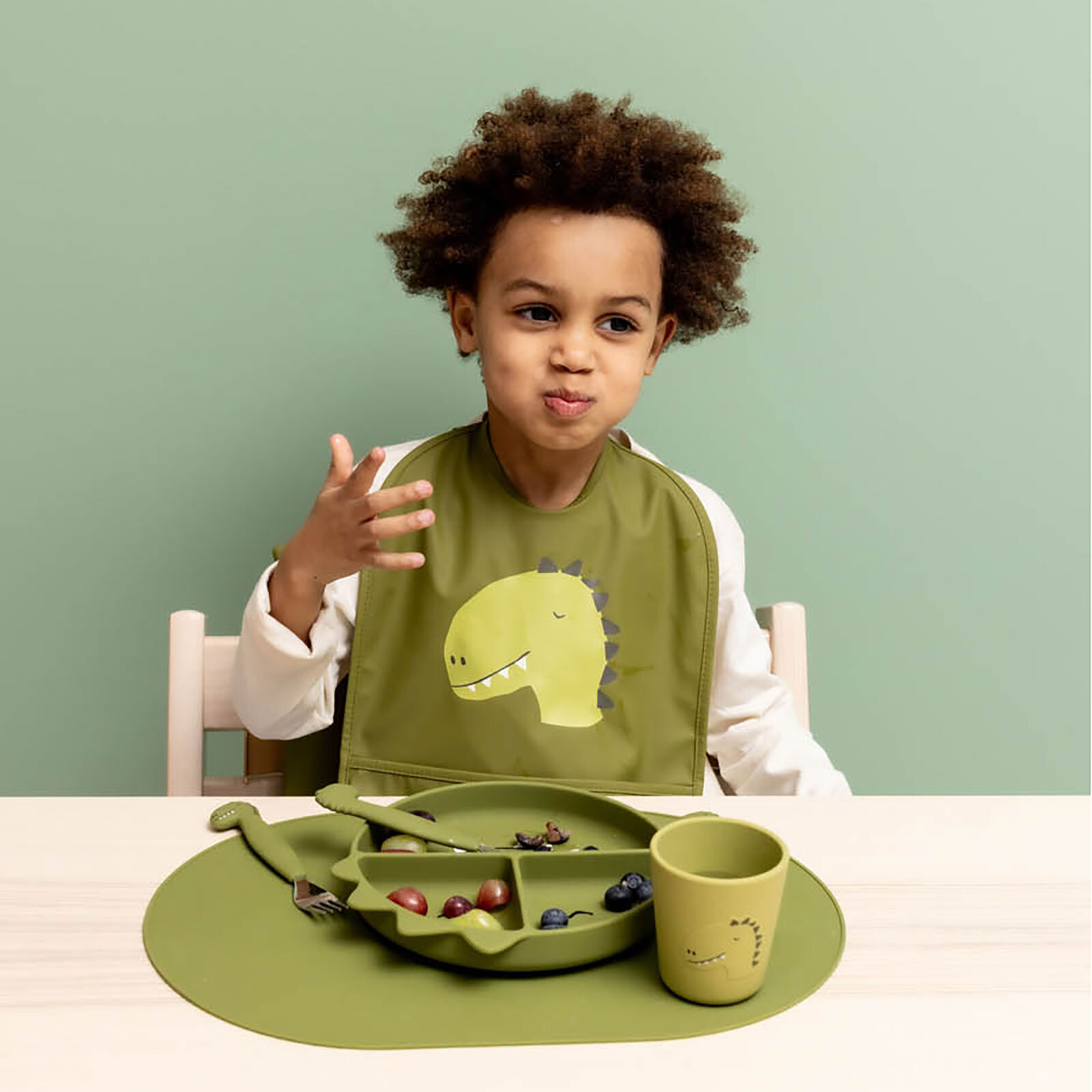 Mr. Dino - Sıvı Geçirmez 2li Mama Önlüğü Seti