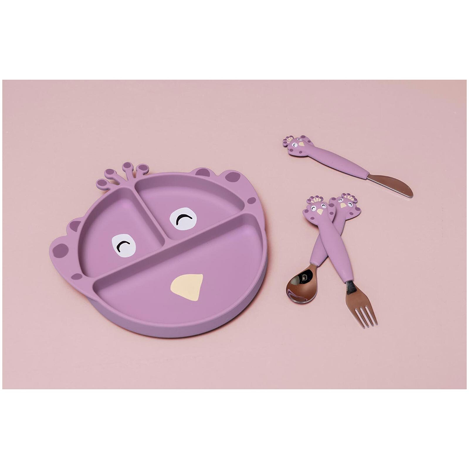 Mrs. Peacock - Silikon Vakumlu Bölmeli Tabak