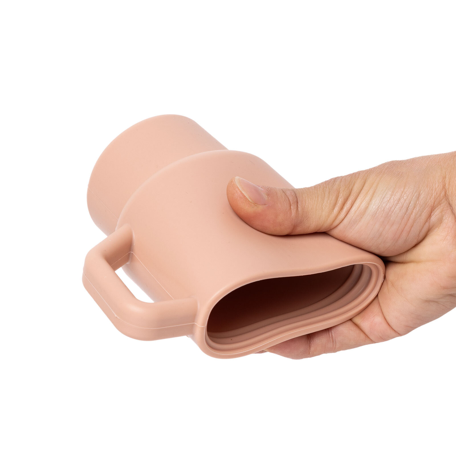 Mugley Tek Kulplu Pipetli Silikon Bardak Pow Pow Pinky