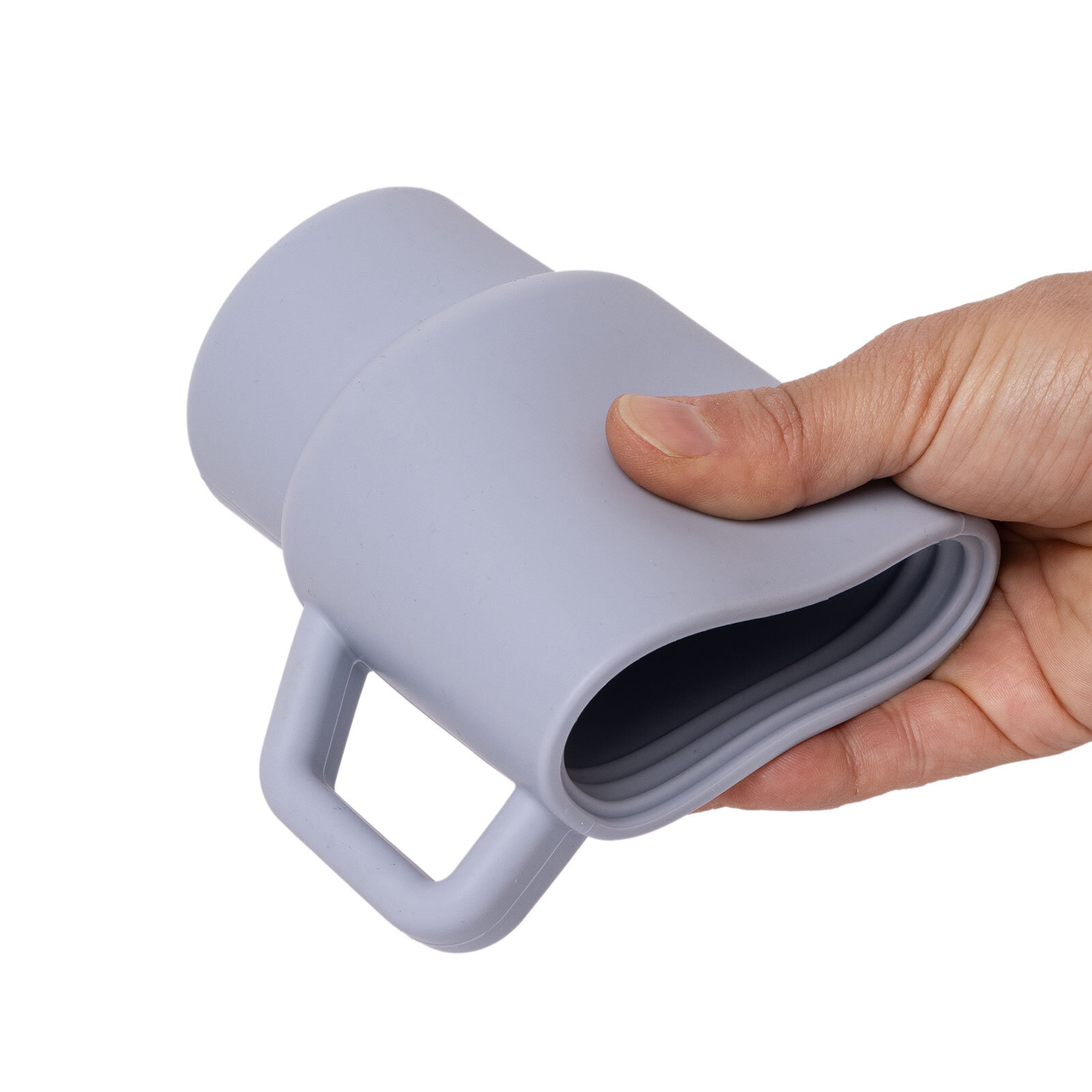 Mugley Tek Kulplu Pipetli Silikon Bardak Sky Blue