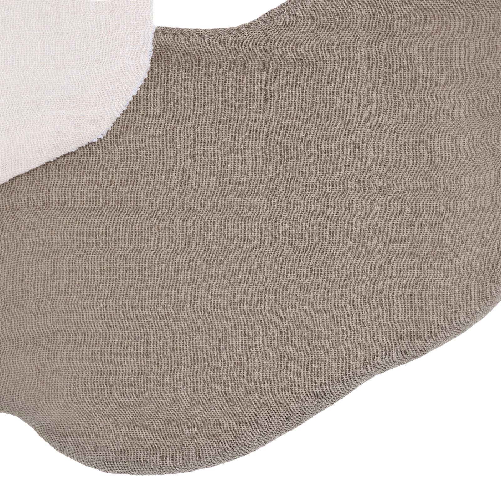 Müslin Çiçek Mama Önlük Ekru-Sütlü Kahve