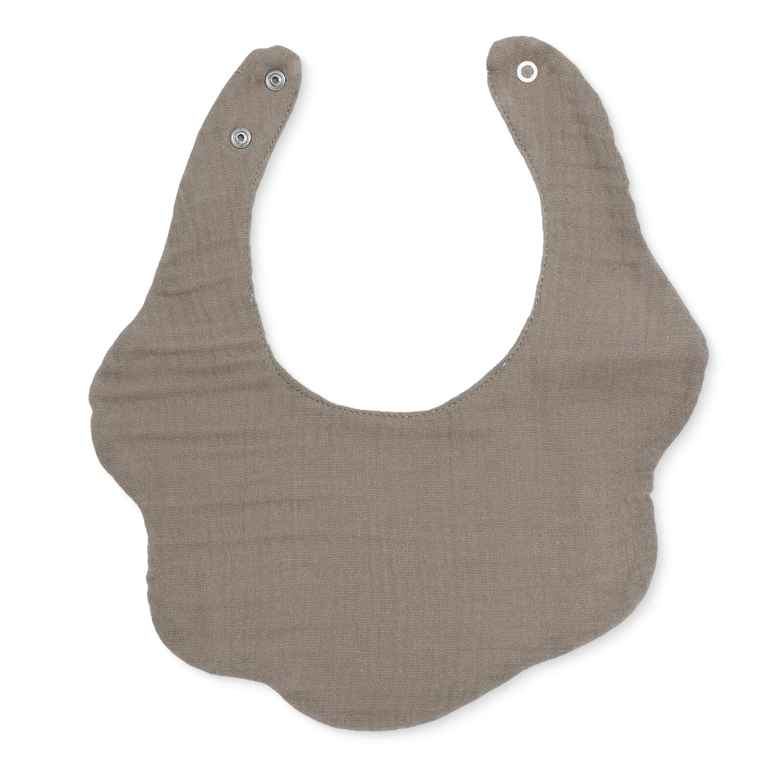 Müslin Çiçek Mama Önlük Ekru-Sütlü Kahve