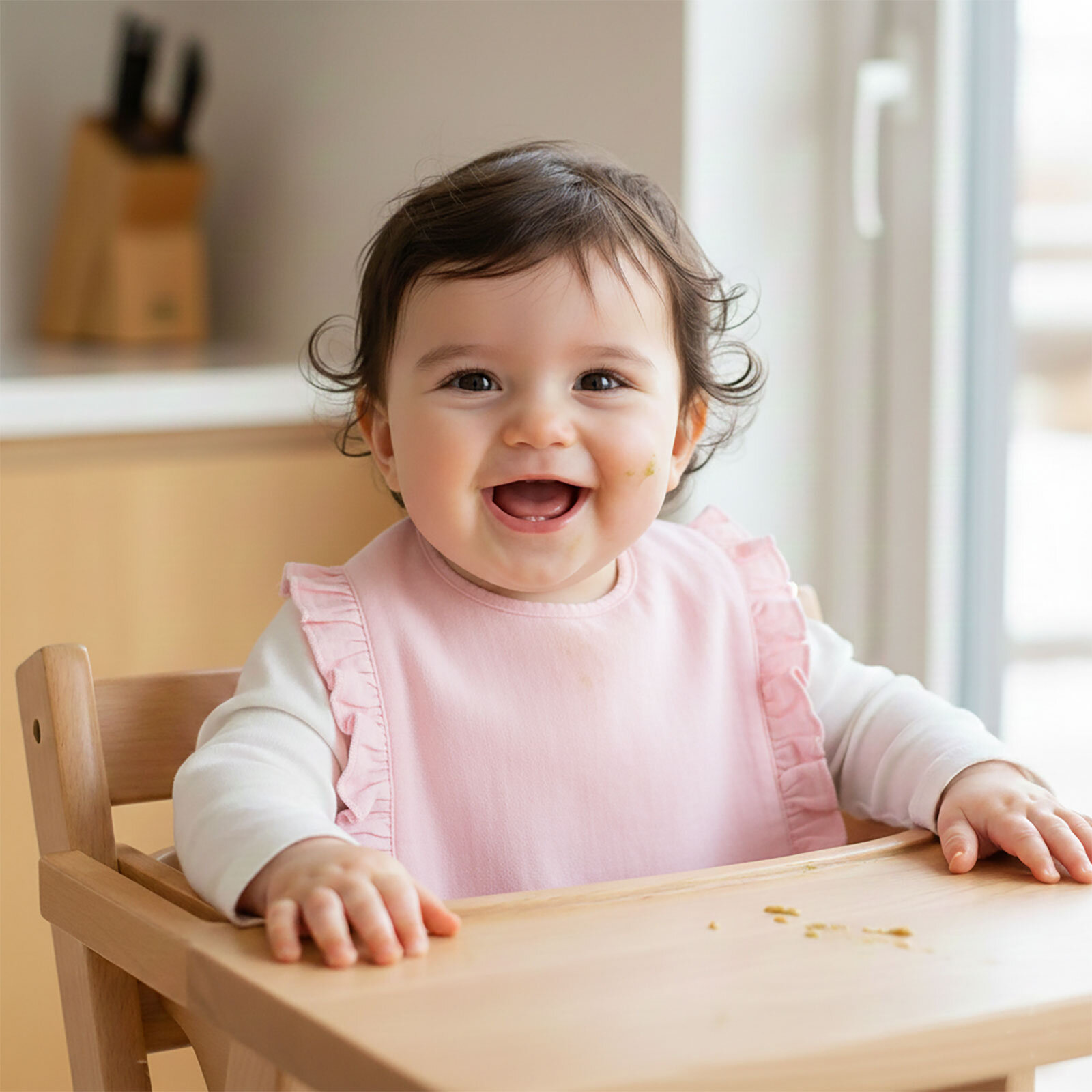 Müslin Fırfırlı Mama Önlük