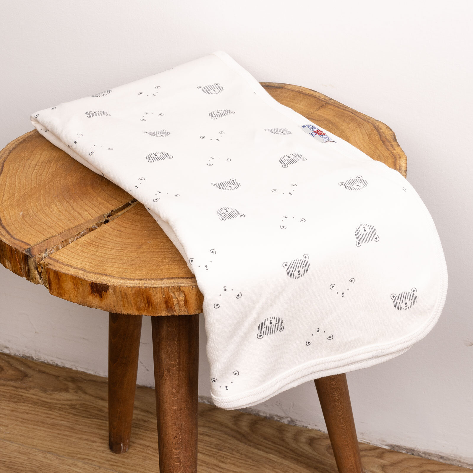 Mutlu Ayı Desenli Battaniye Erkek Bebek