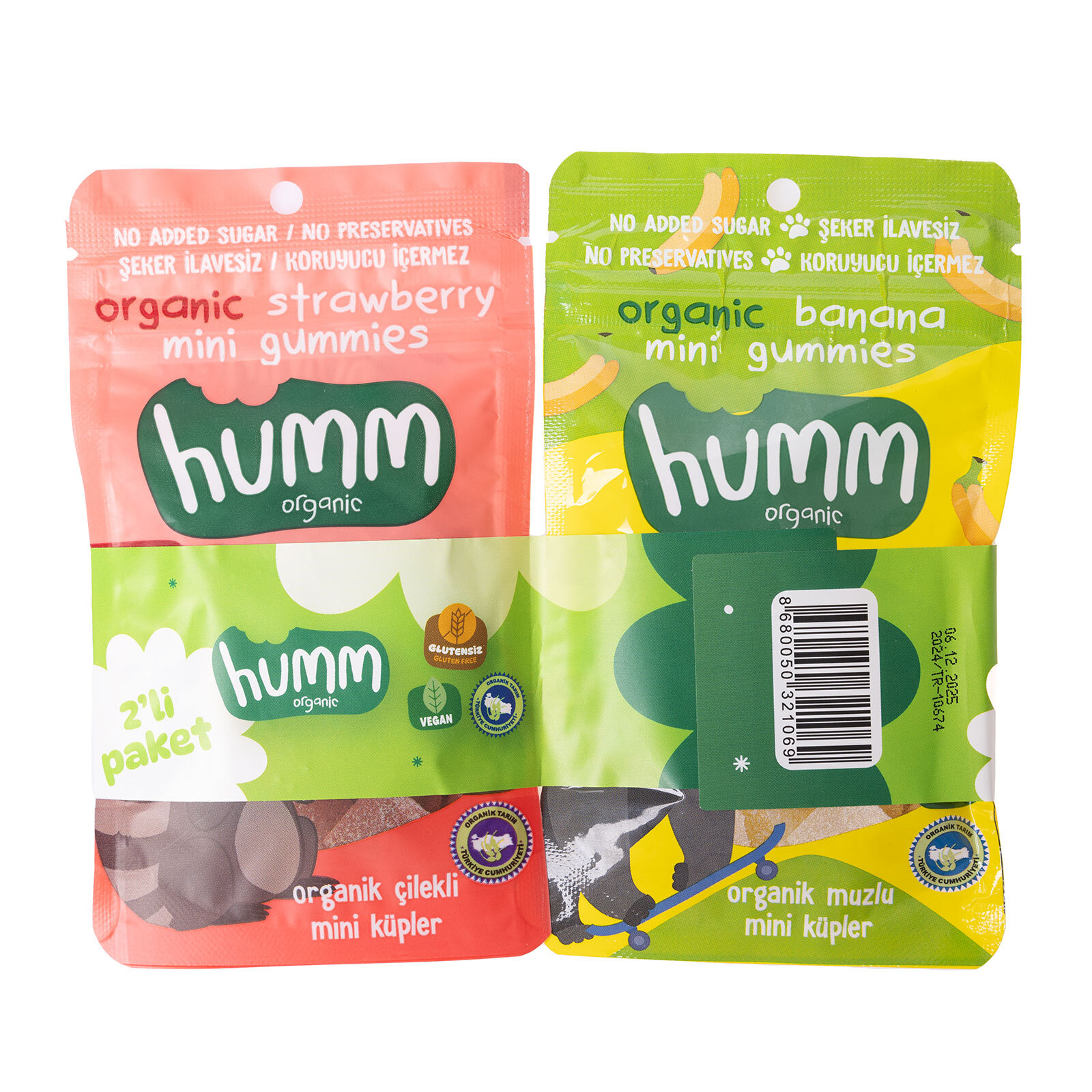 Muzlu&Çilekli Mini Küpler 2x30g Muzlu&Çilekli Mini Küpler 2x30g