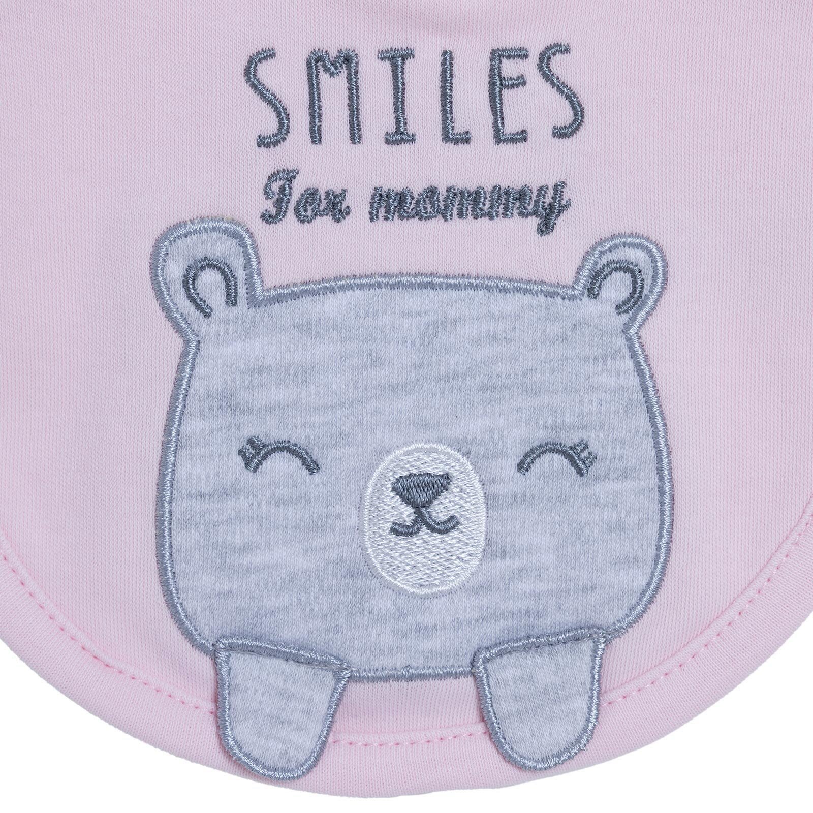 Nakışlı Kulaklı Mama Önlük - Kız