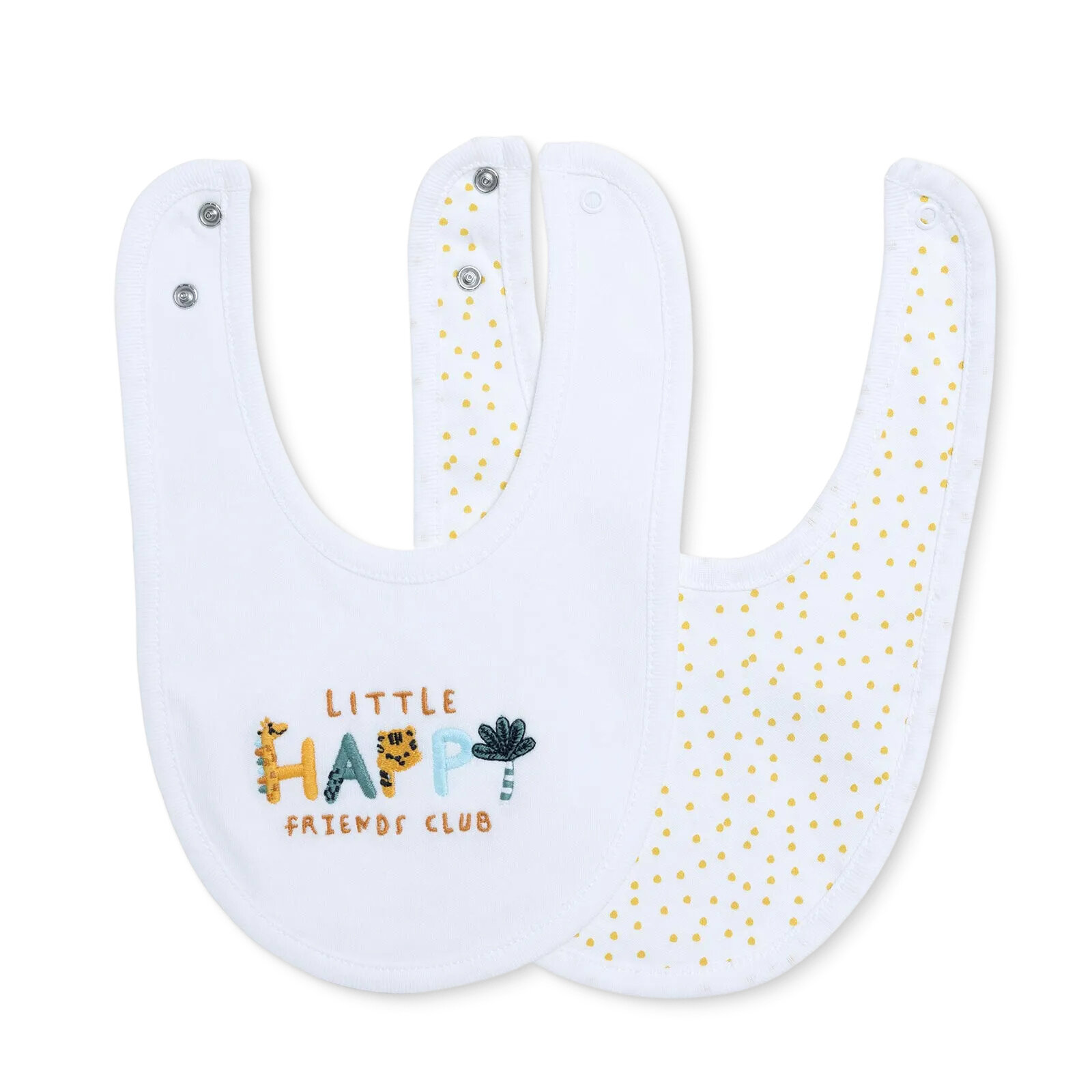 Nakışlı Penye Mama Önlük 2'li - Happy