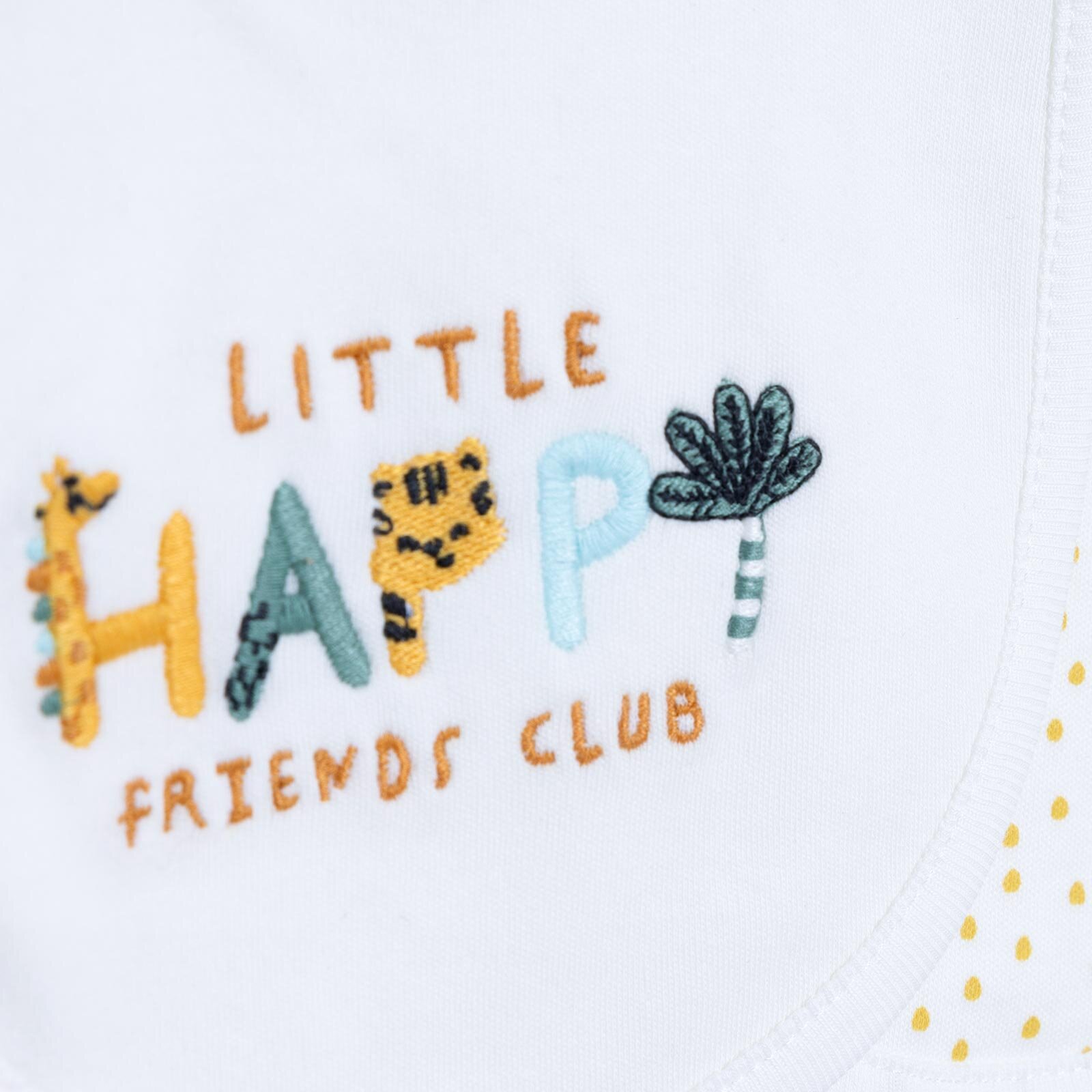 Nakışlı Penye Mama Önlük 2'li - Happy