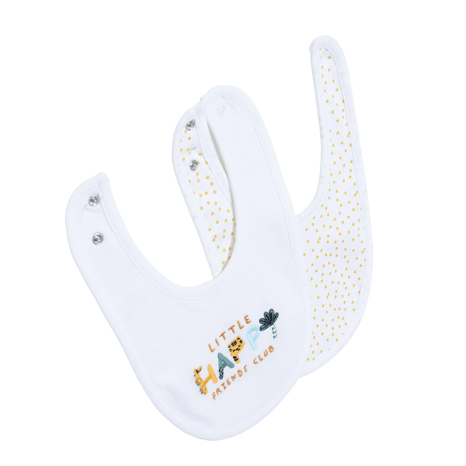 Nakışlı Penye Mama Önlük 2'li - Happy