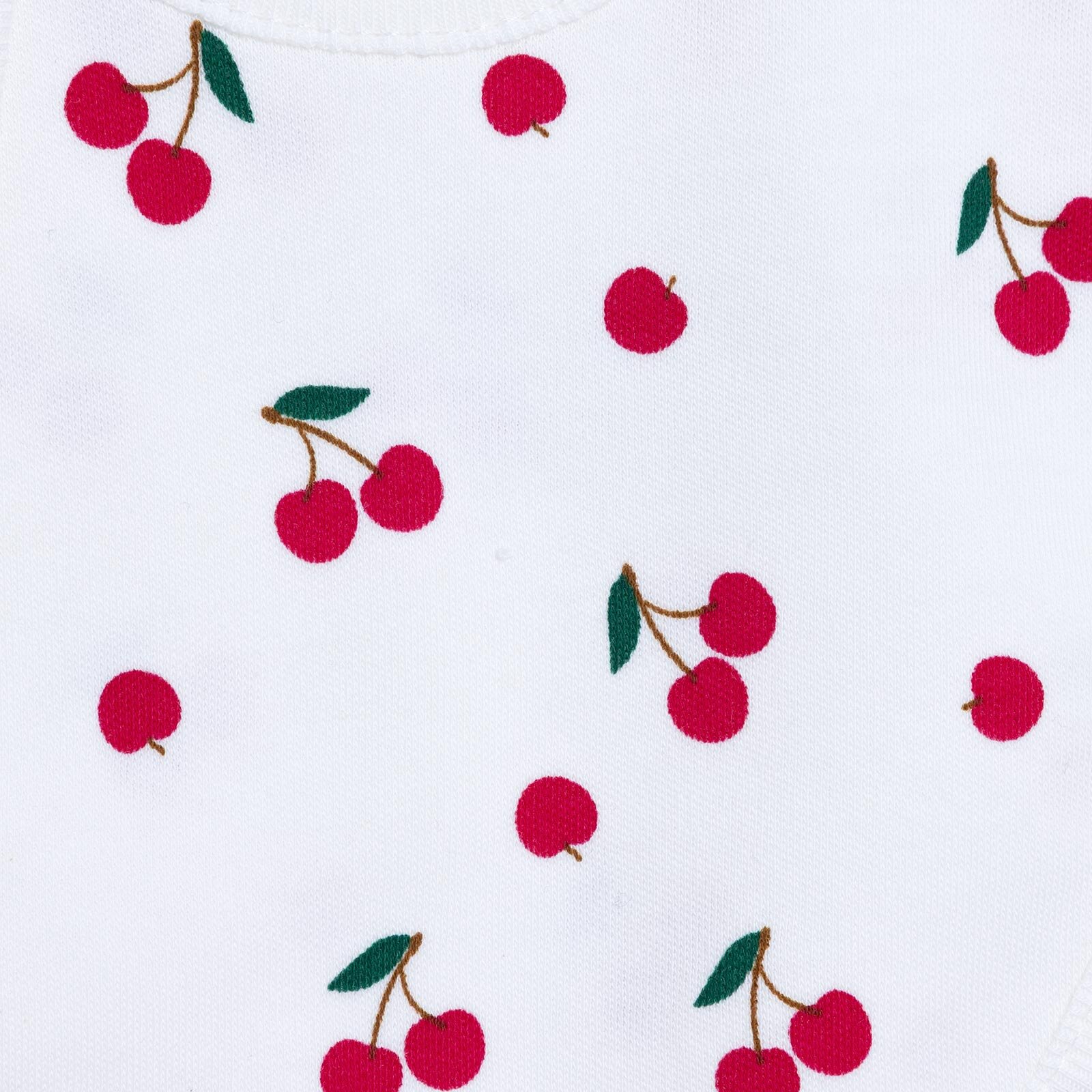 Nakışlı Penye Mama Önlük 2'li -Kiraz