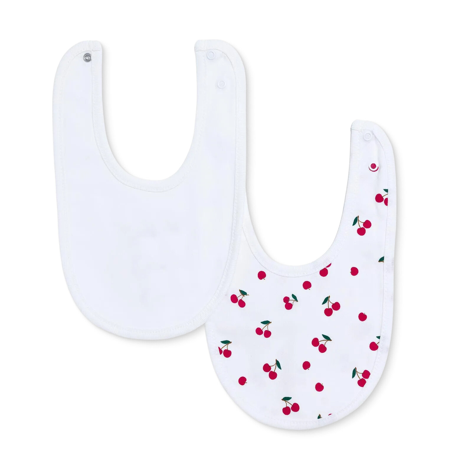 Nakışlı Penye Mama Önlük 2'li -Kiraz