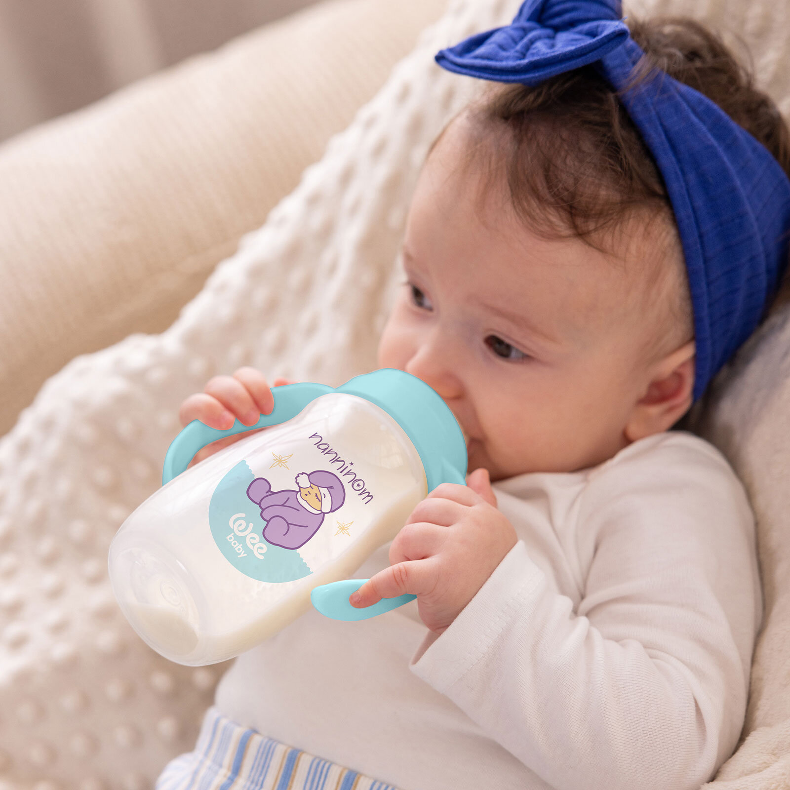 Nanninom Biberon 150 ml + Kulplu Biberon 250 ml + Akıtmaz Bardak Ucu Seti